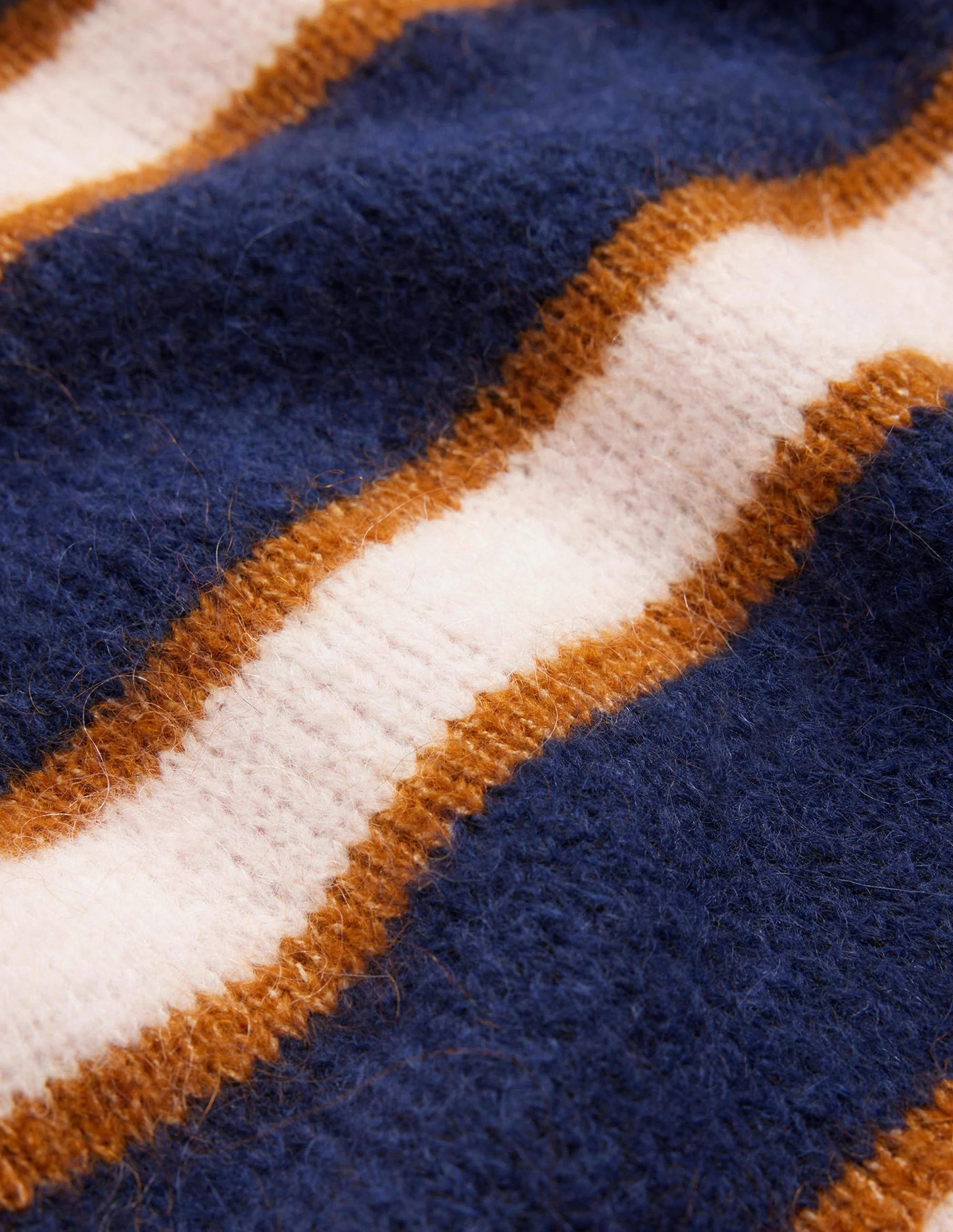 Rosemary Lockerer, flauschiger Pullover-Französisches Marineblau und Kürbis - Image 11