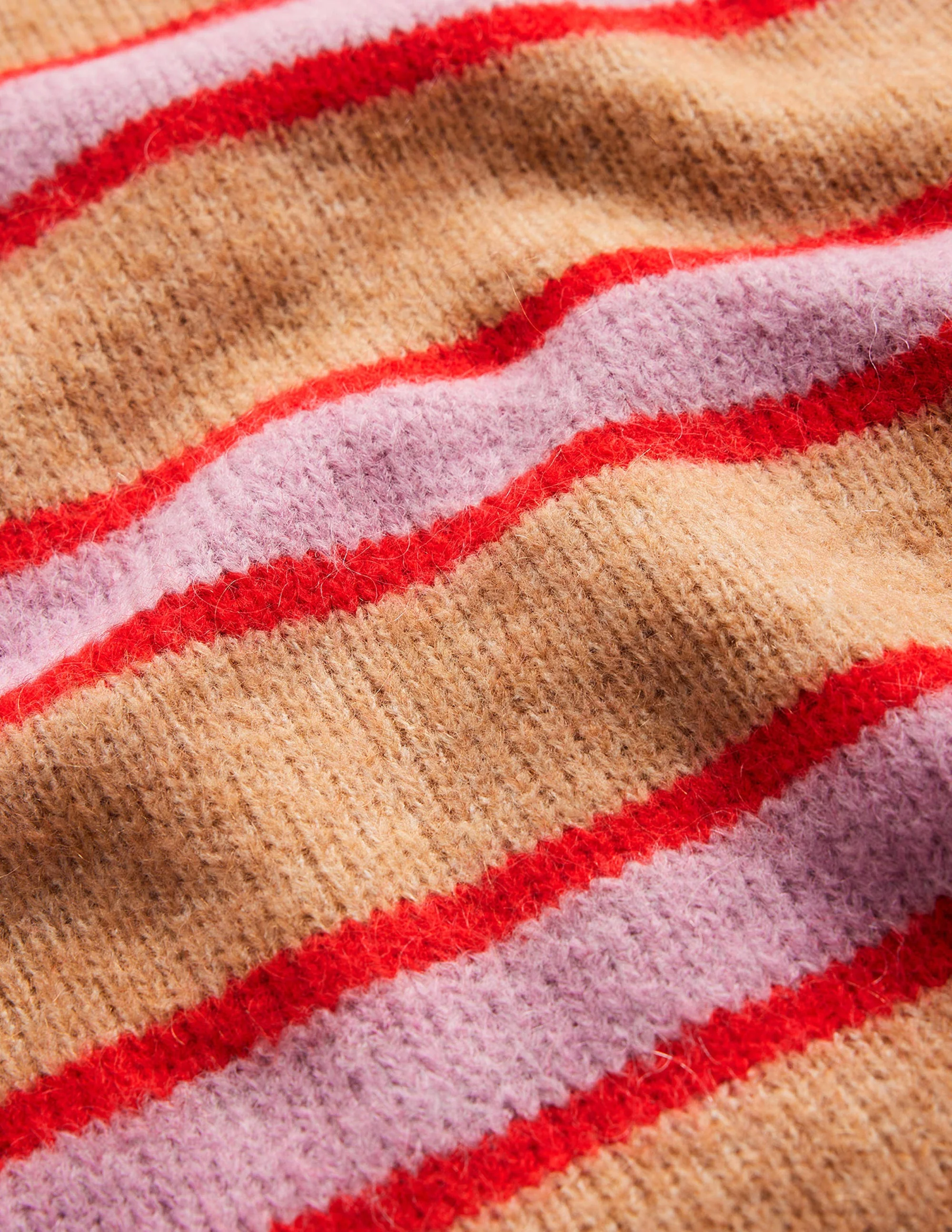 Rosemary Lockerer, flauschiger Pullover-Kamelbraun Meliert, Erdbeer-Sorbet - Image 8