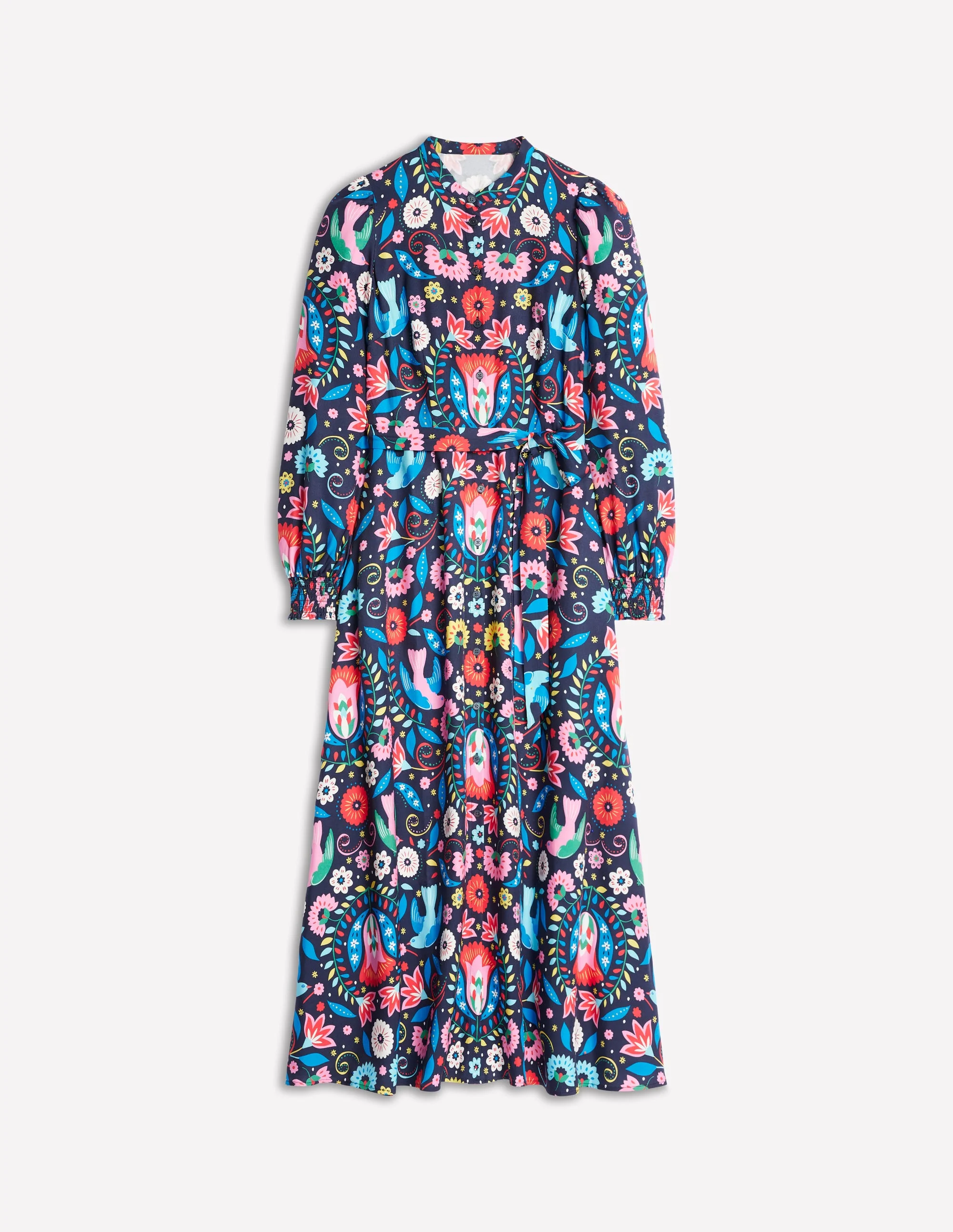 Ruby Kragenloses Hemdblusenkleid-Französisches Marineblau, Ziergarten - Image 6