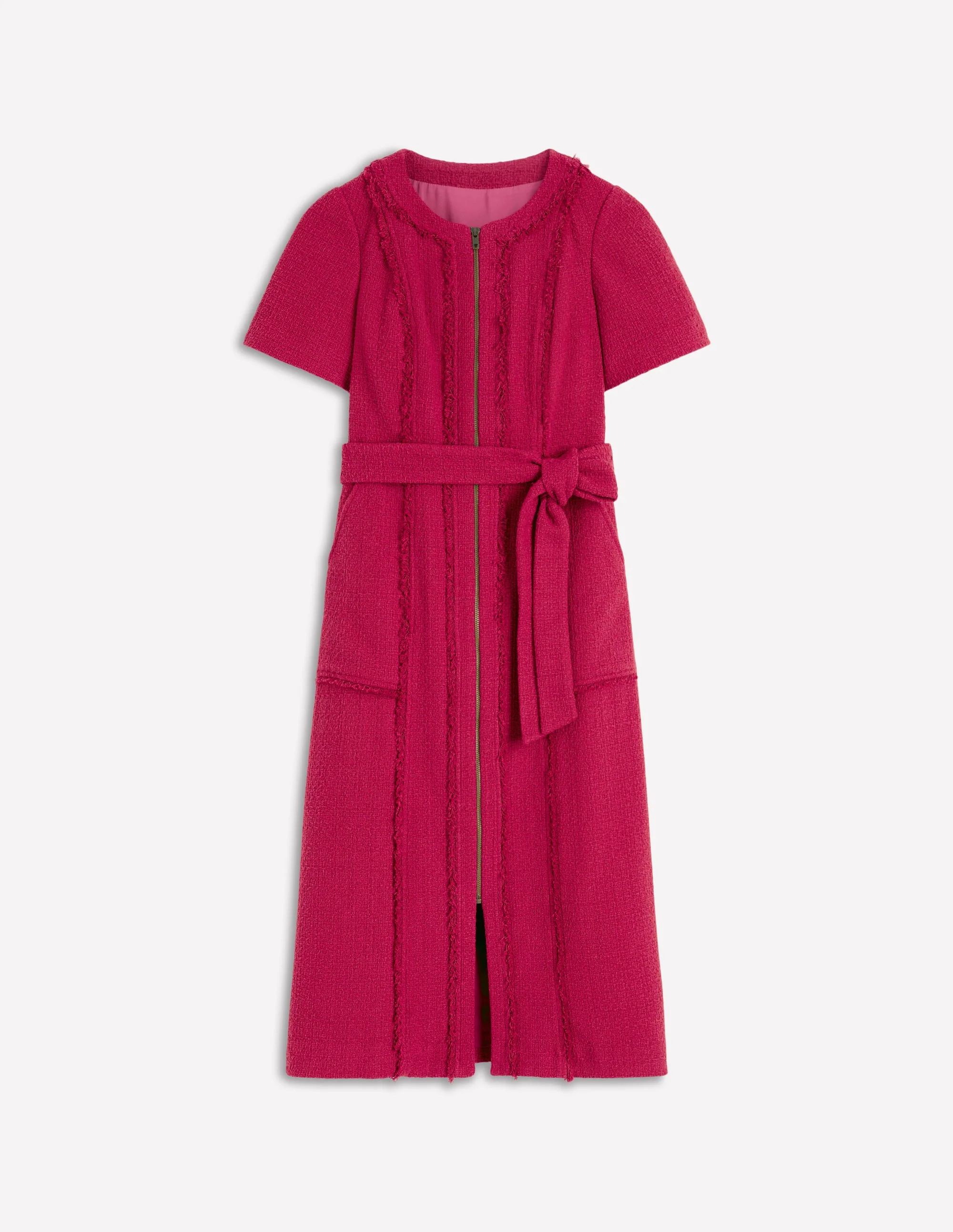 Ruth Texturiertes Kleid mit Reißverschluss-Beere - Image 5