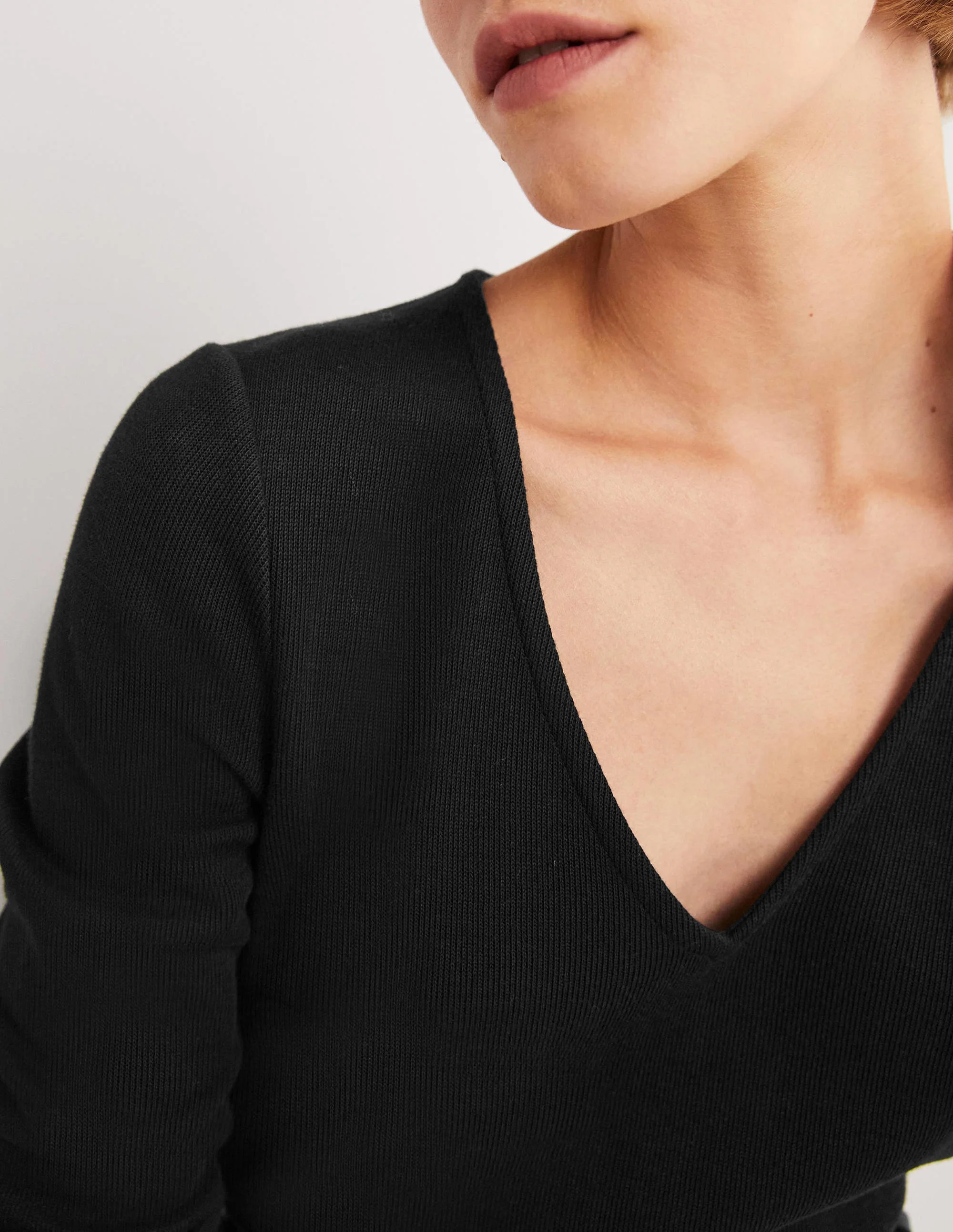 Säulen-Midikleid aus Jersey-Schwarz - Image 2