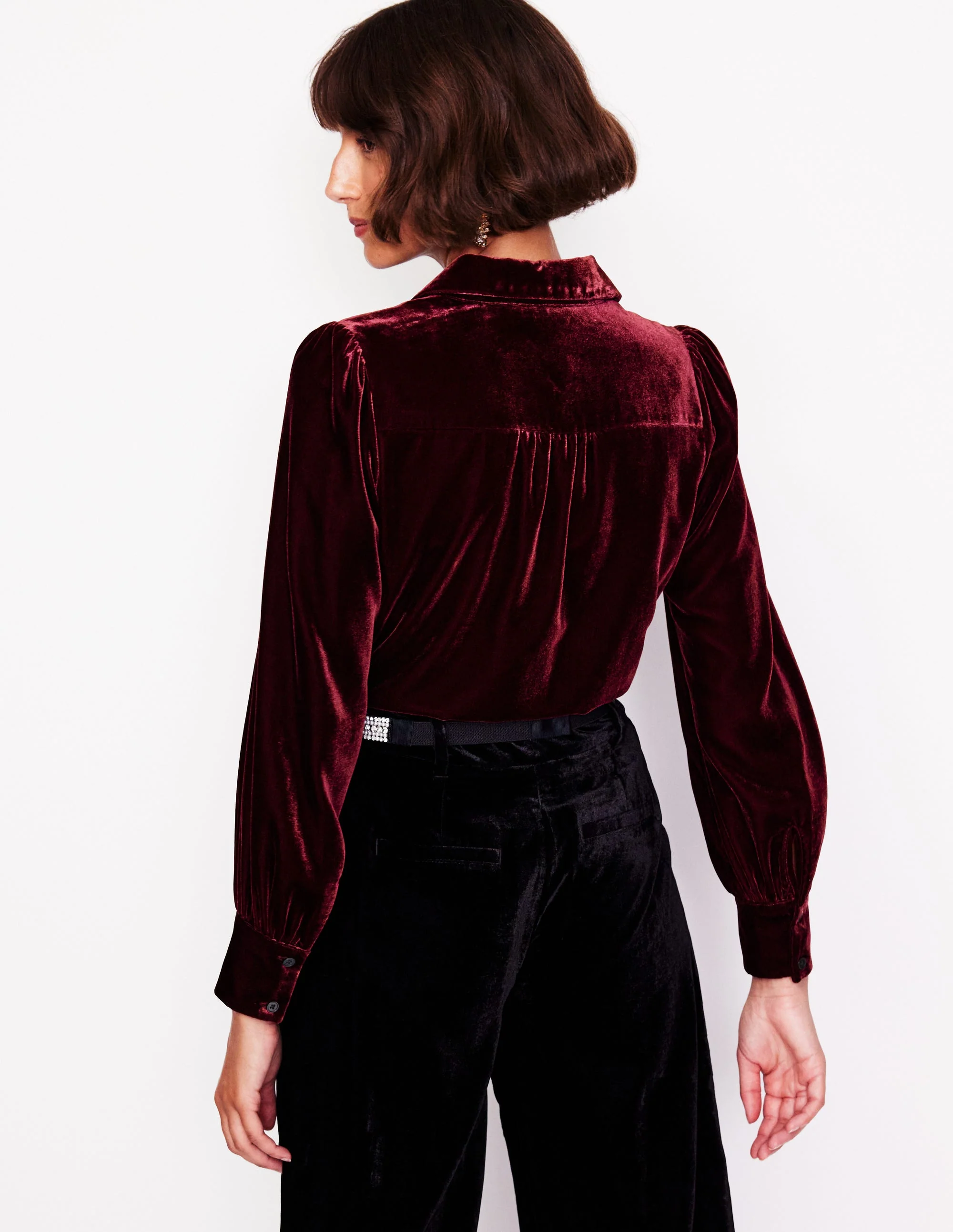 Samthemd-Beatnik Red/Dark Burgundy - Image 3