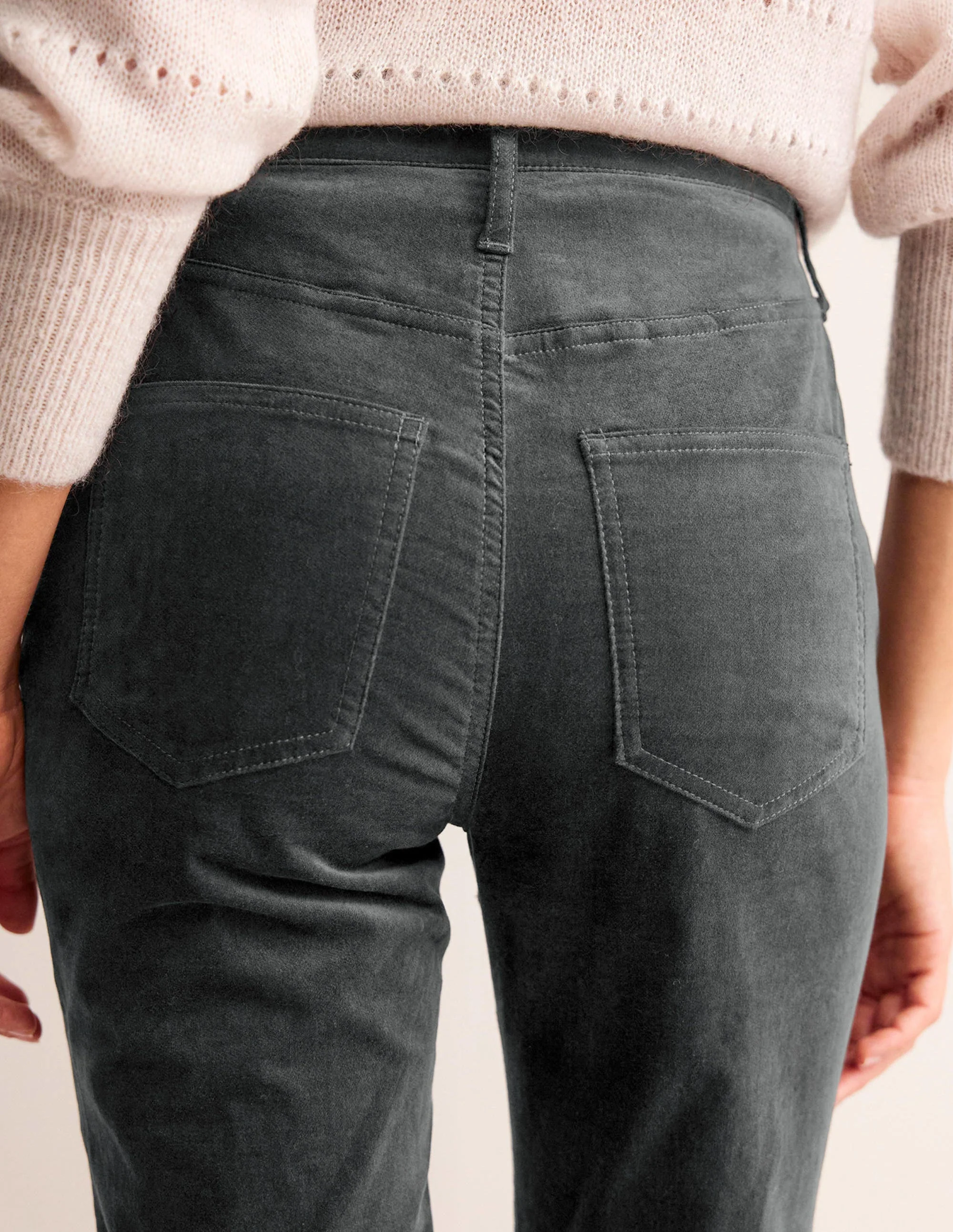 Samtjeans mit Five-Pocket-Design-Asphalt - Image 2