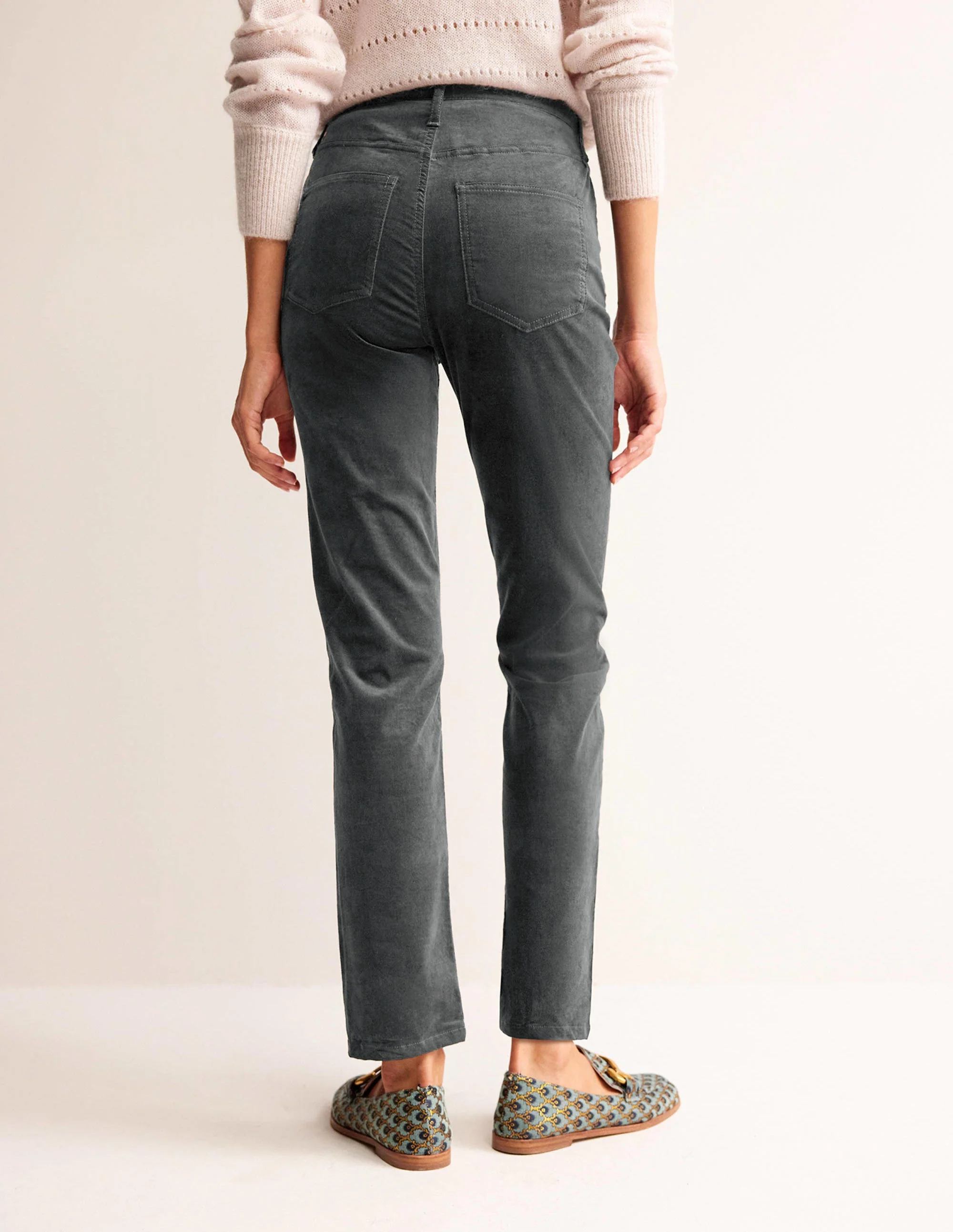 Samtjeans mit Five-Pocket-Design-Asphalt - Image 3