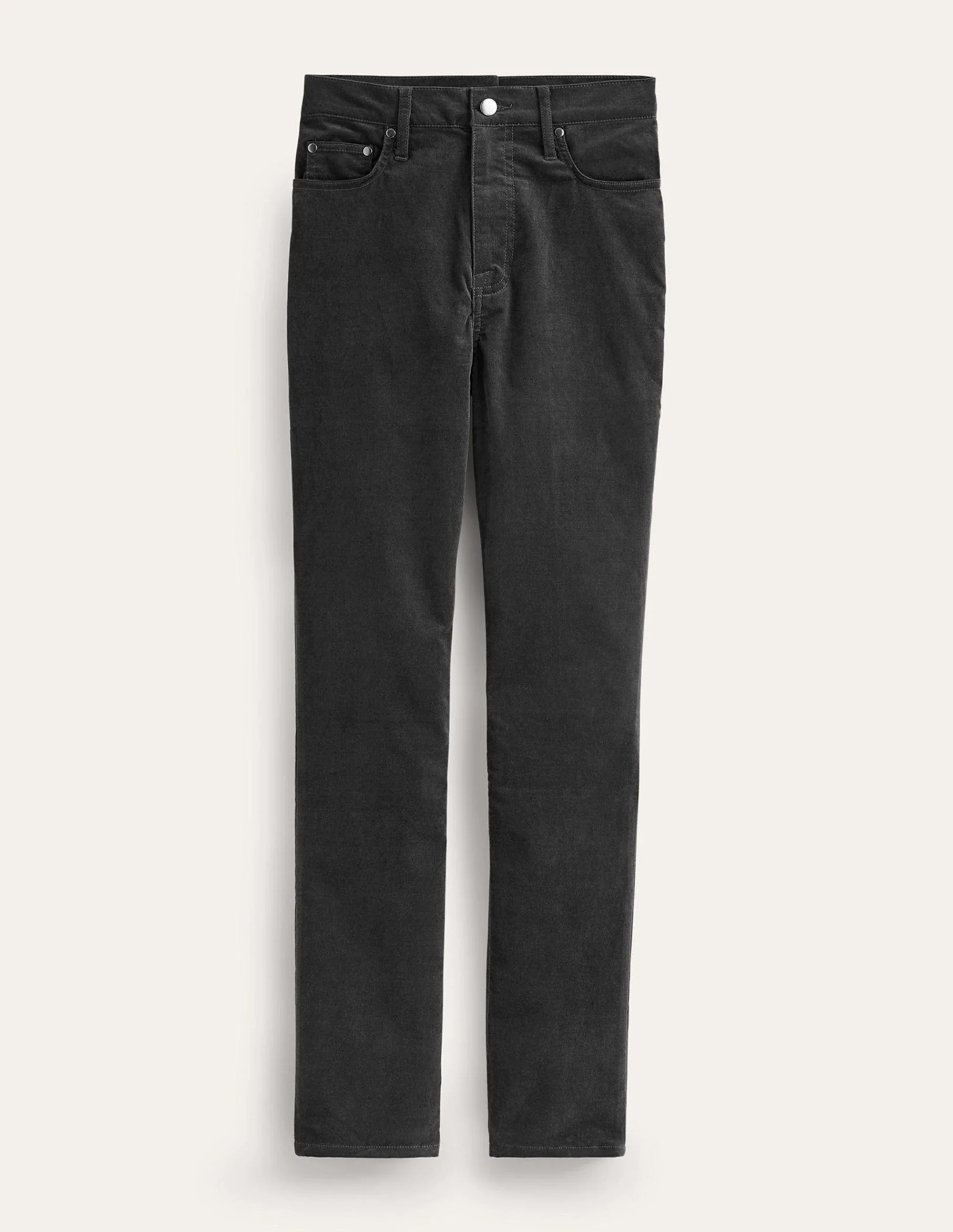 Samtjeans mit Five-Pocket-Design-Asphalt - Image 6