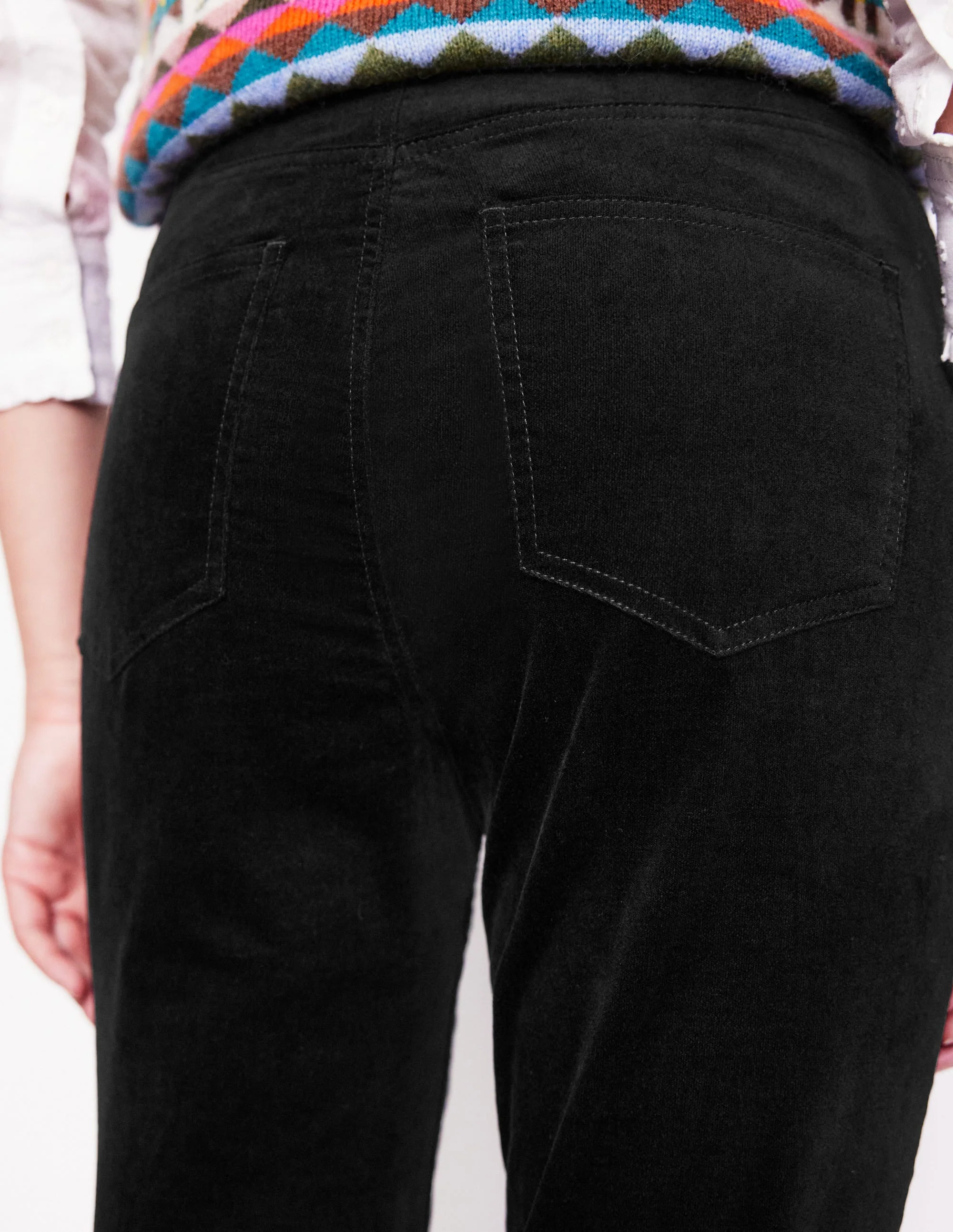 Samtjeans mit Five-Pocket-Design-Schwarz - Image 2