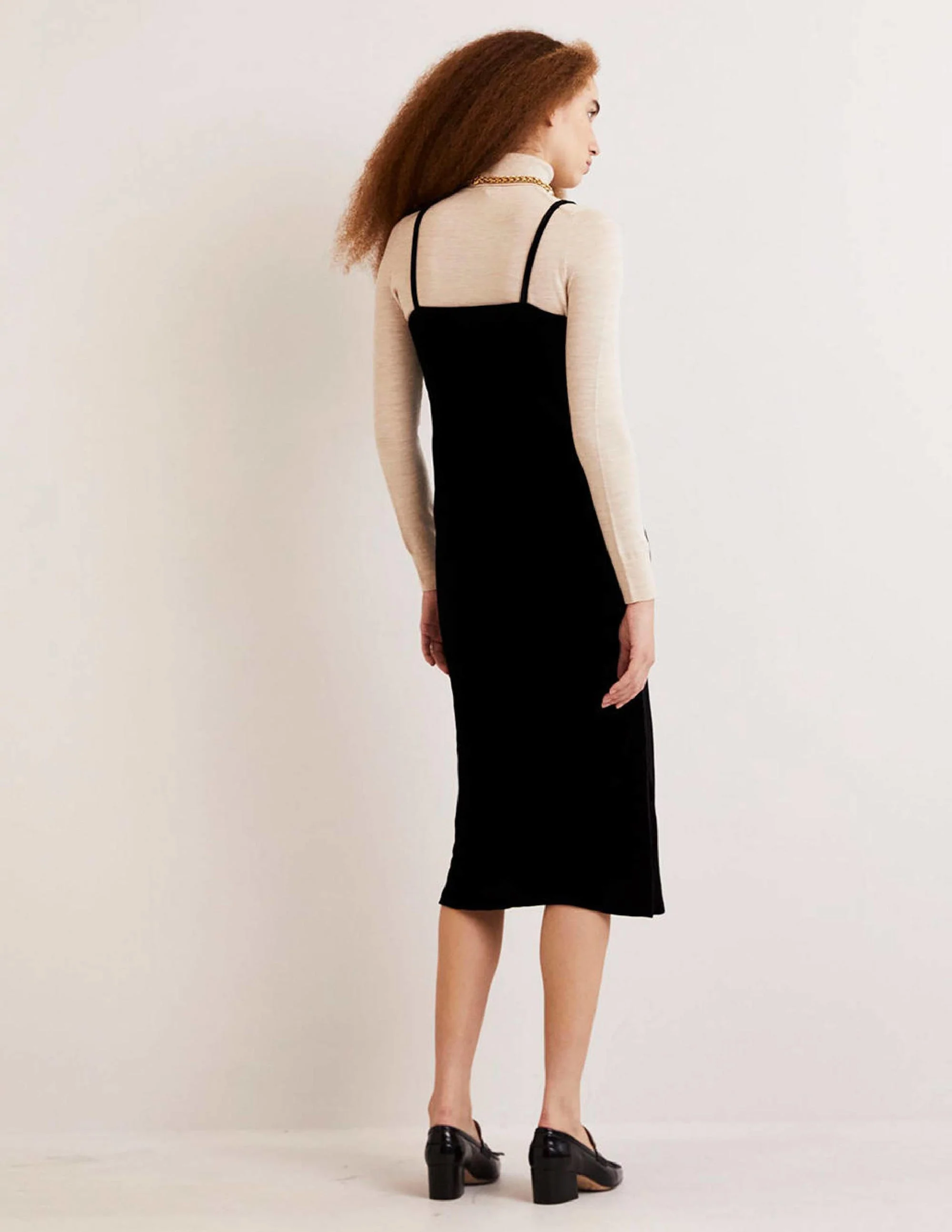 Samtkleid zum Hineinschlüpfen-Schwarz - Image 3