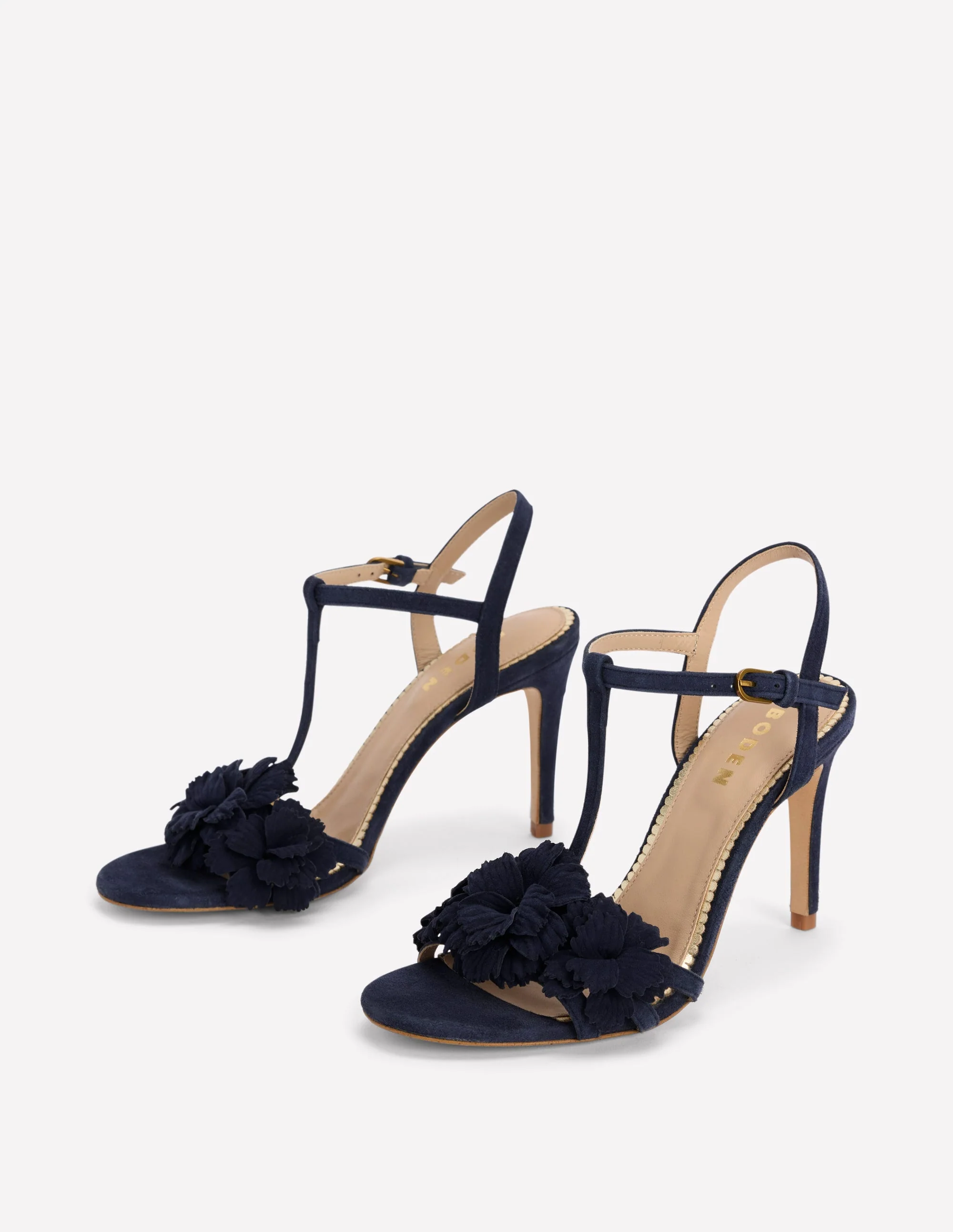 Sandalen mit Blumenverzierung-Marineblau - Image 3