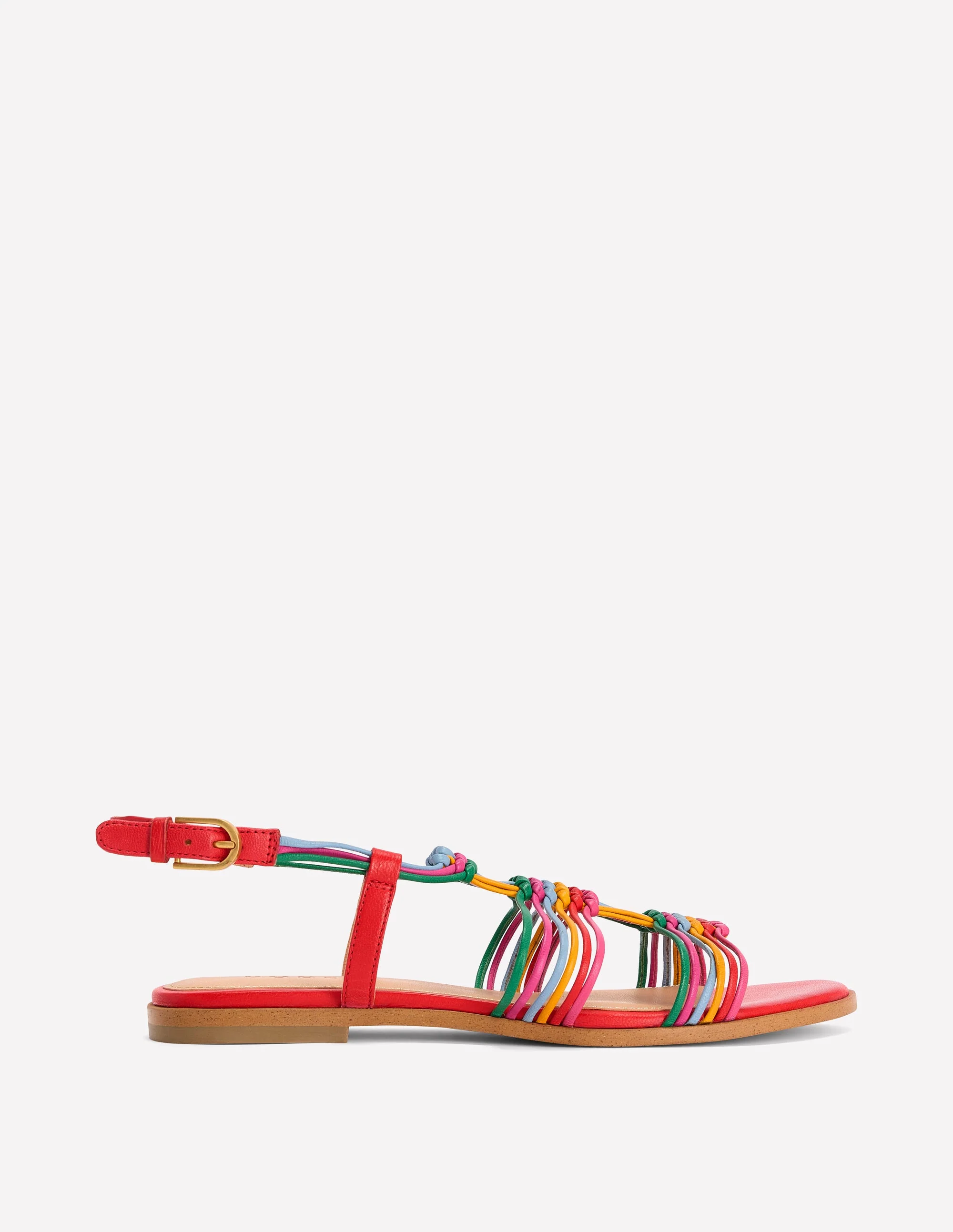 Sandalen mit Knoten und mehreren Riemen-Bunt