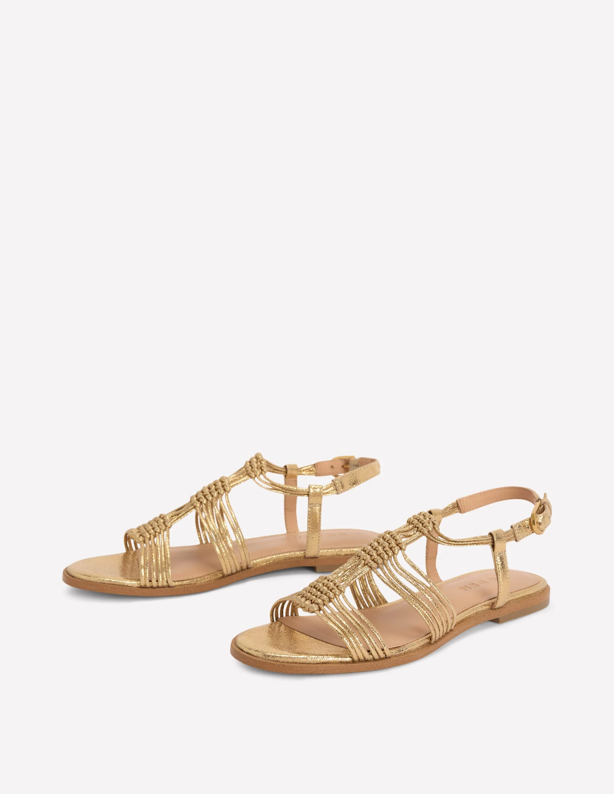 Sandalen mit Knoten und mehreren Riemen-Gold - Image 3