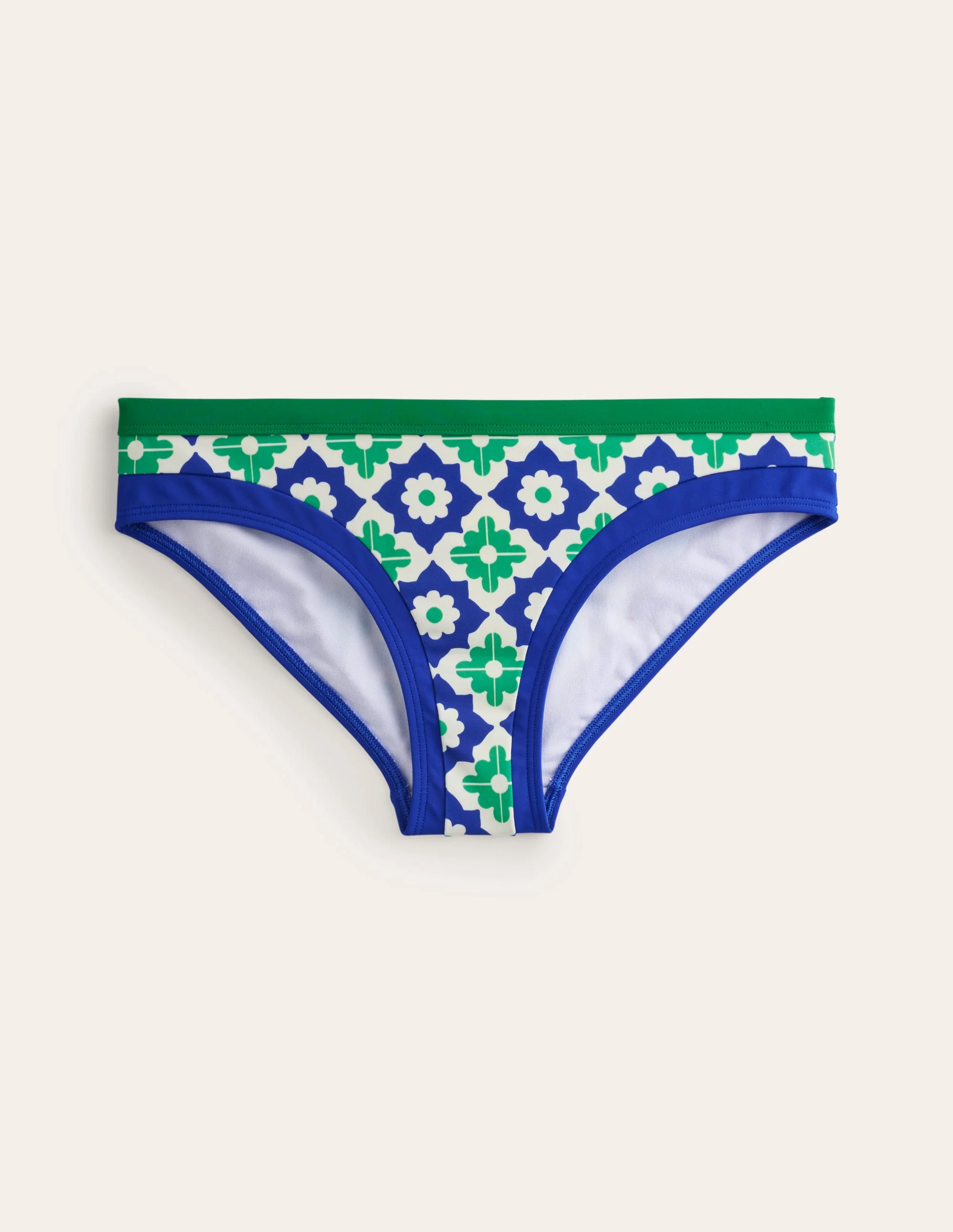 Santorini Bikinihose-Surf The Web, Geometrischer Stempel - Image 5