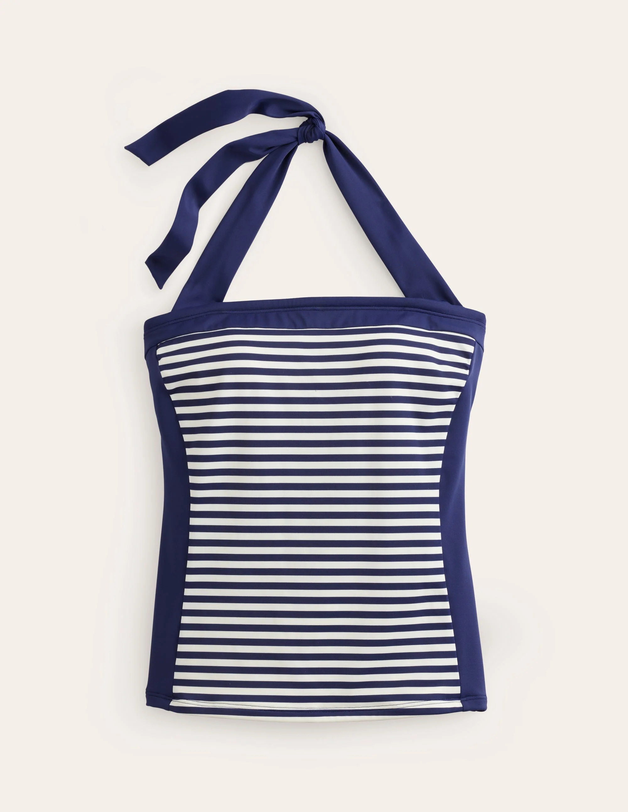 Santorini Tankini-Oberteil-Französisches Marineblau/Naturweiß Gestreift - Image 5