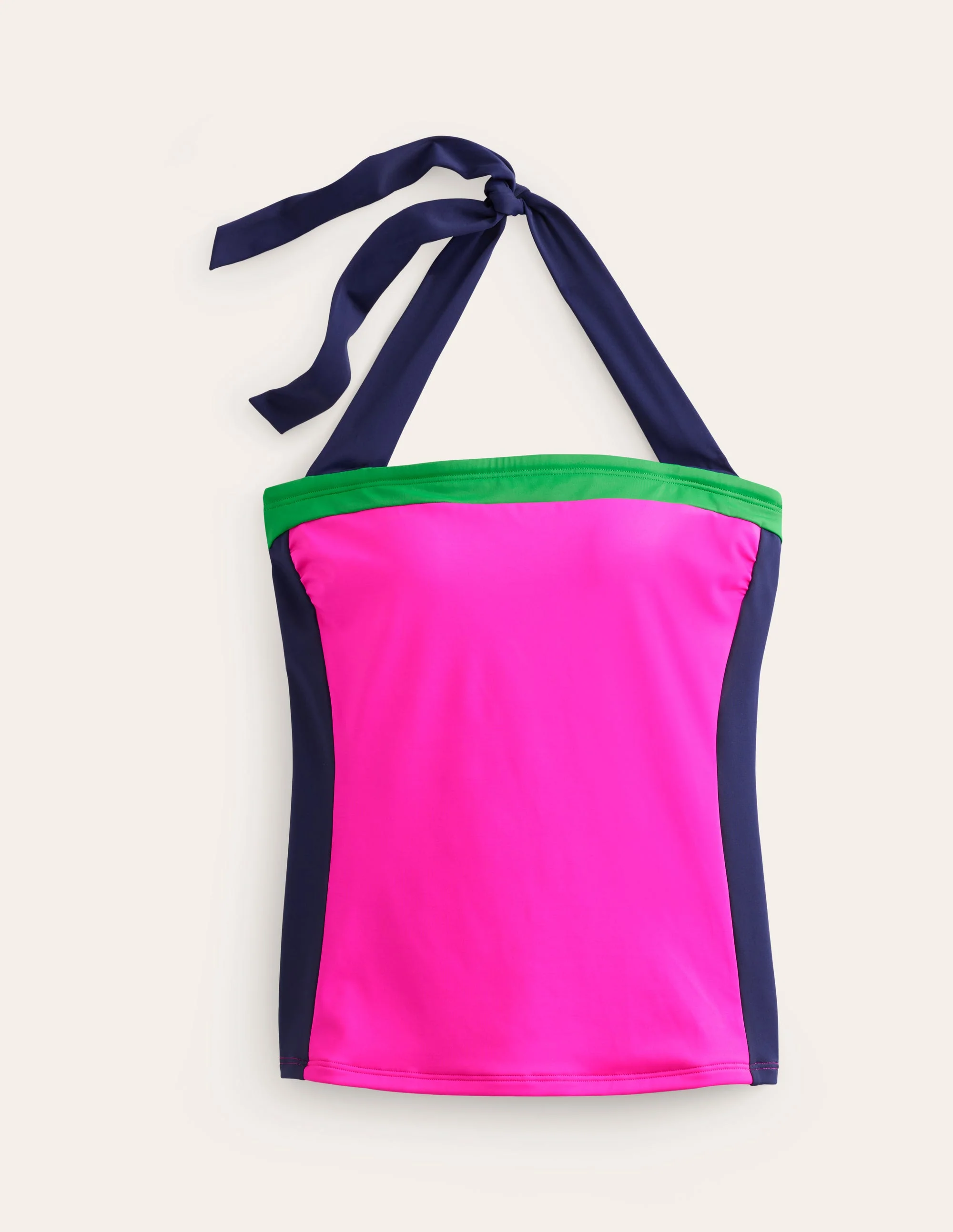 Santorini Tankini-Oberteil-Super Rosa Blockfarben - Image 5