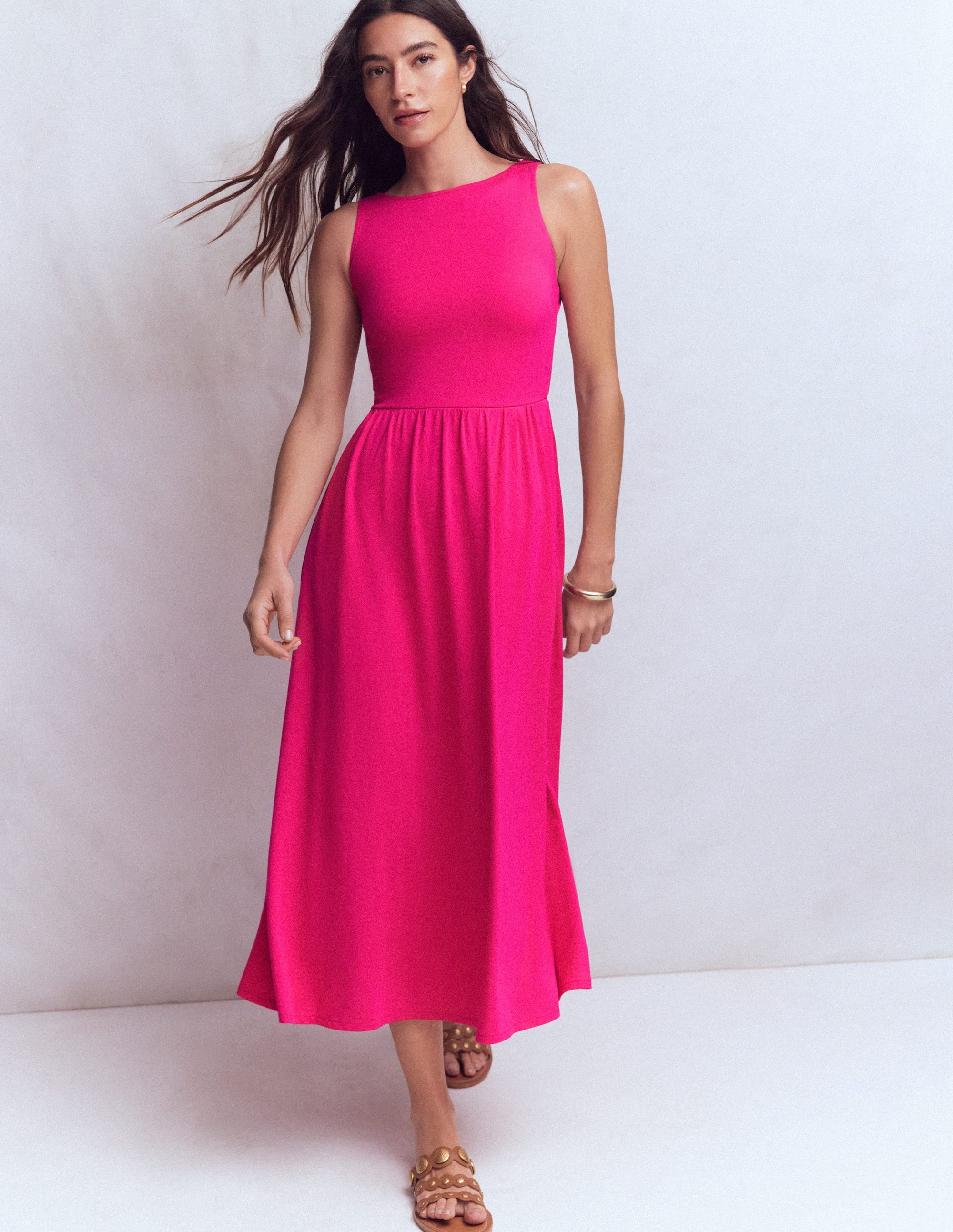 Saoirse Gesmoktes Jerseykleid-Hellrosa - Image 5