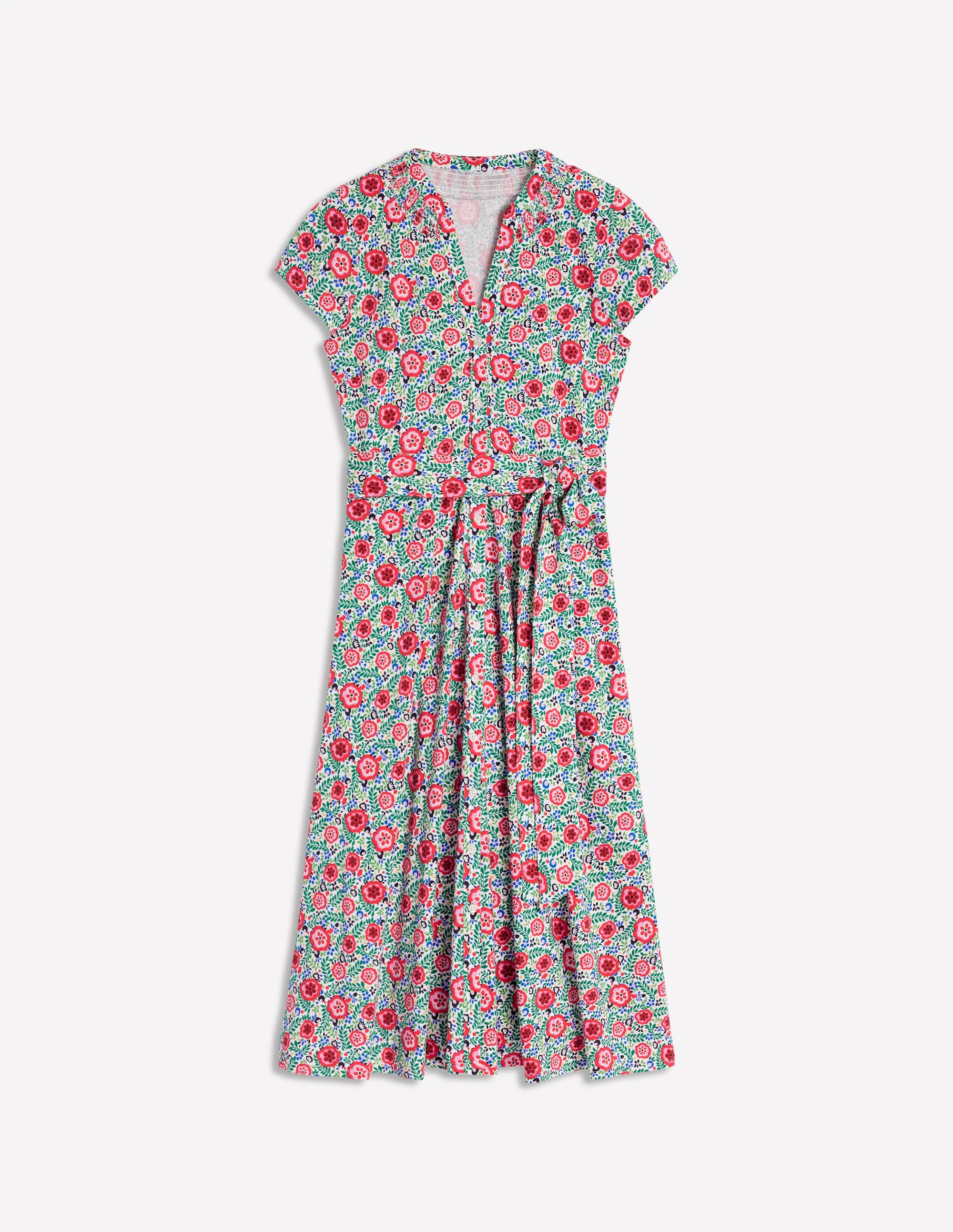 Sara Jersey-Hemdblusenkleid-Bunt, Blütenpracht - Image 4