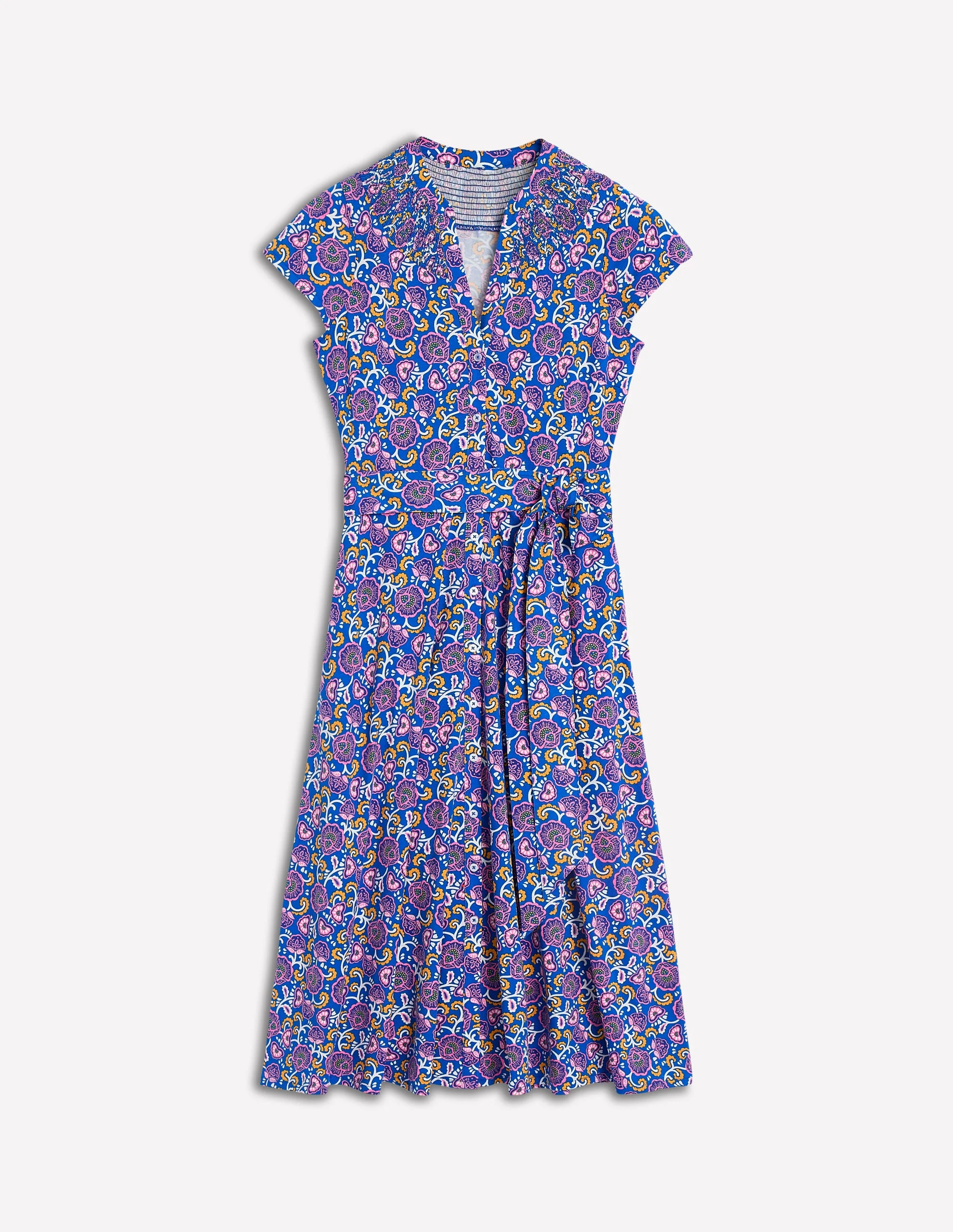 Sara Jersey-Hemdblusenkleid-Galerie-Blau, Gartenrebe - Image 5