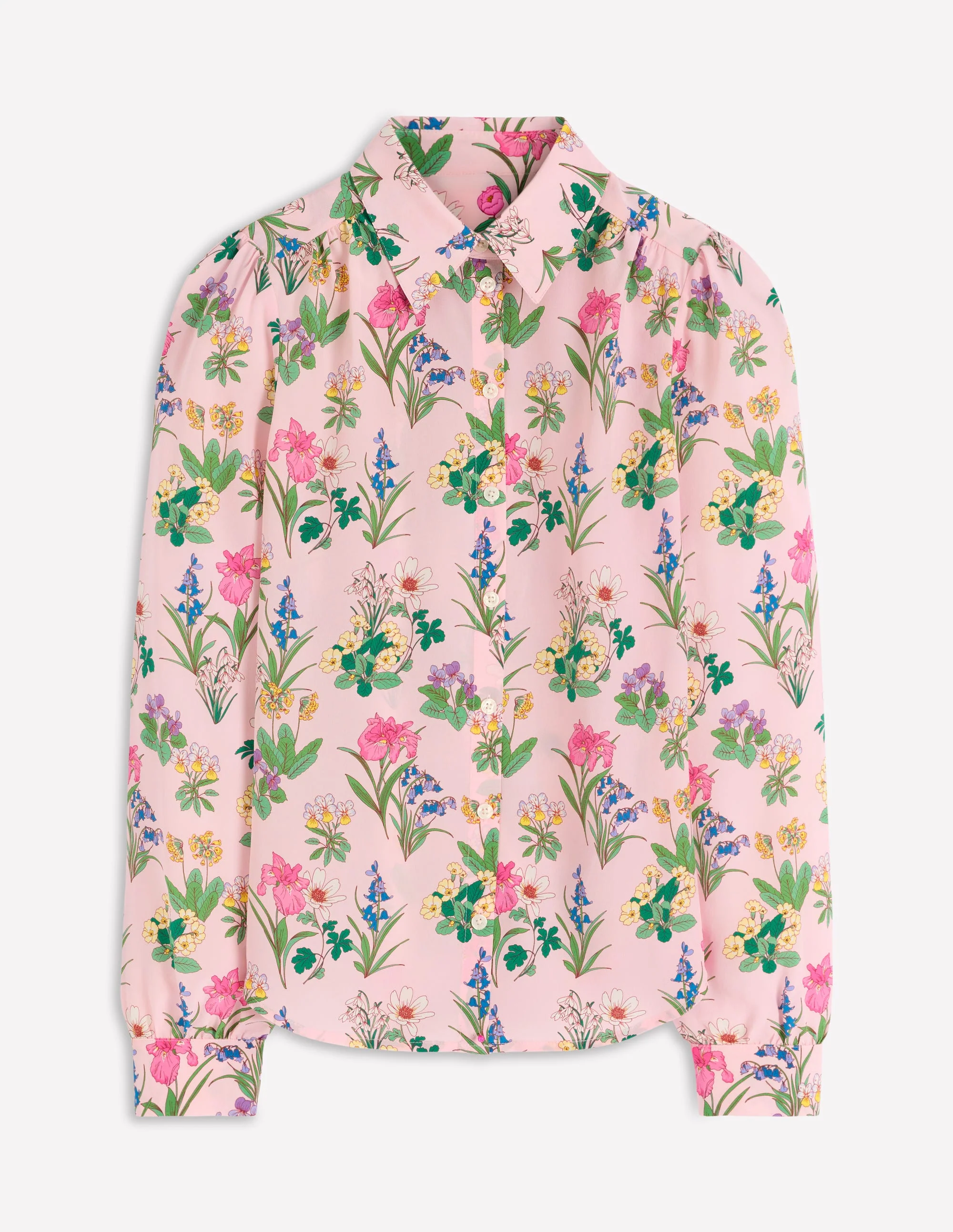 Sara Seidenhemd-Französisches Rosa, Zarte Blüten - Image 6