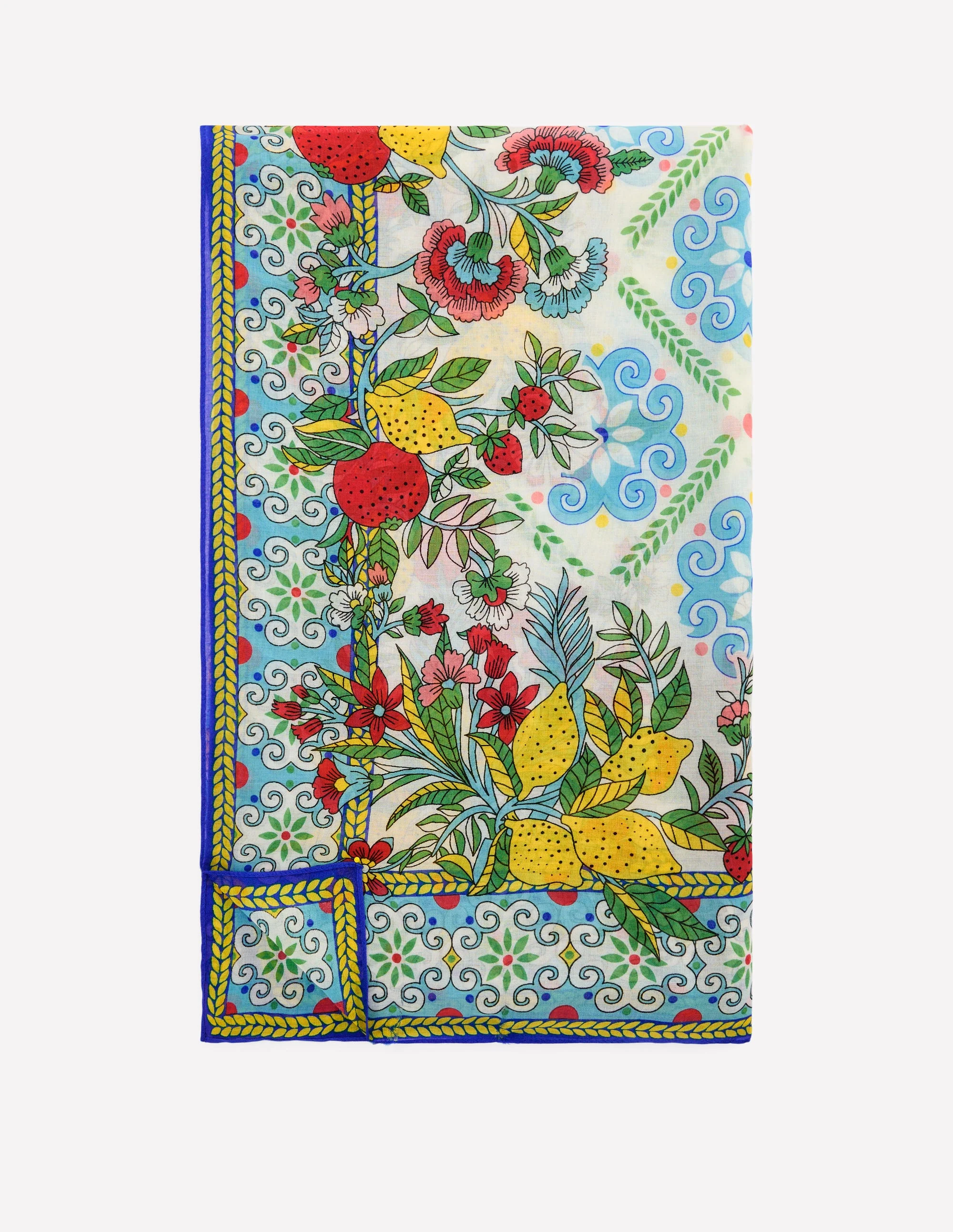 Sarong-Schal mit Muster-Bunt, Zitrusrebe Kacheln - Image 2