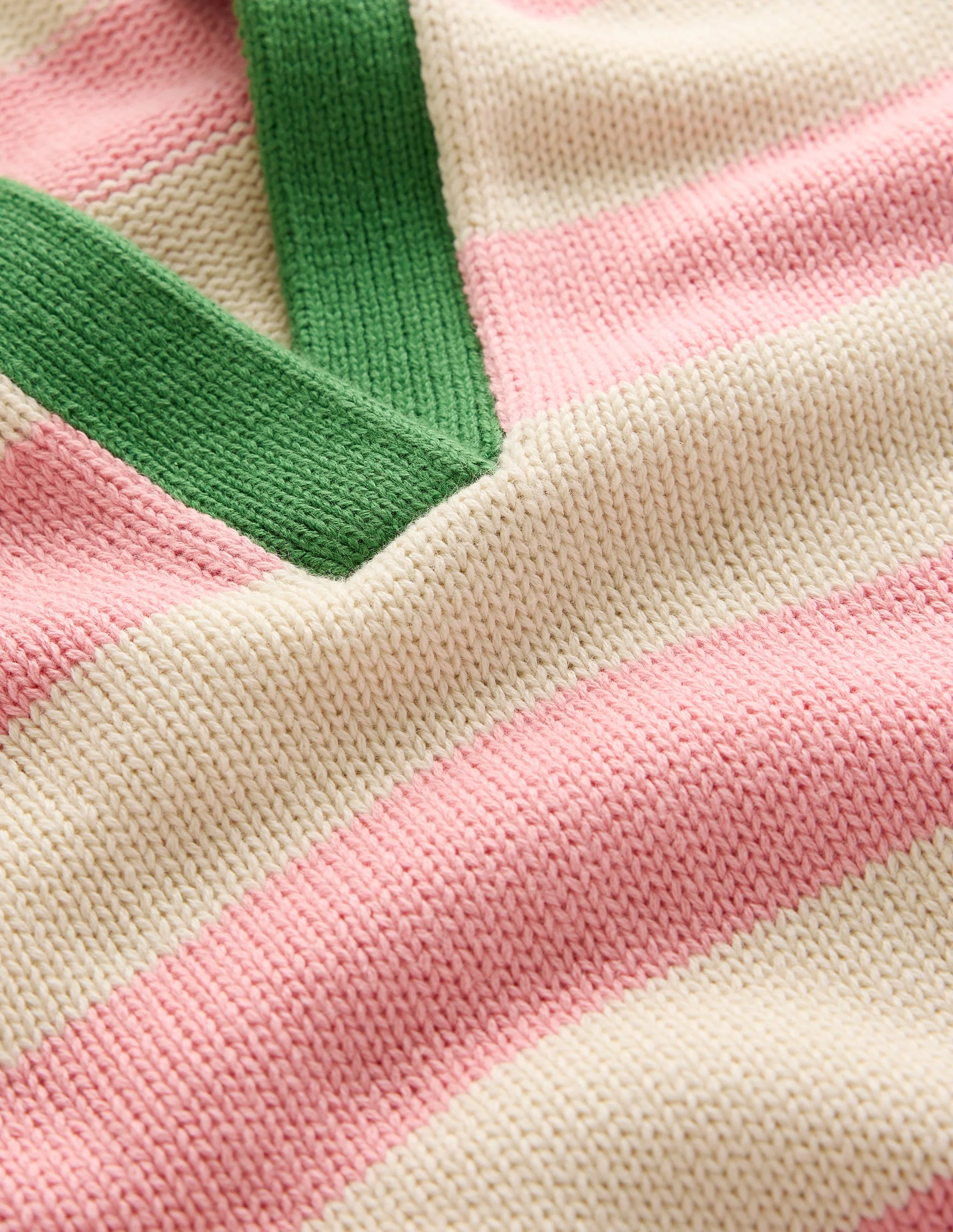 Sasha Gestreiftes Henley-Shirt aus Baumwolle-Quarzrosa und Naturweiß Streifen - Image 8