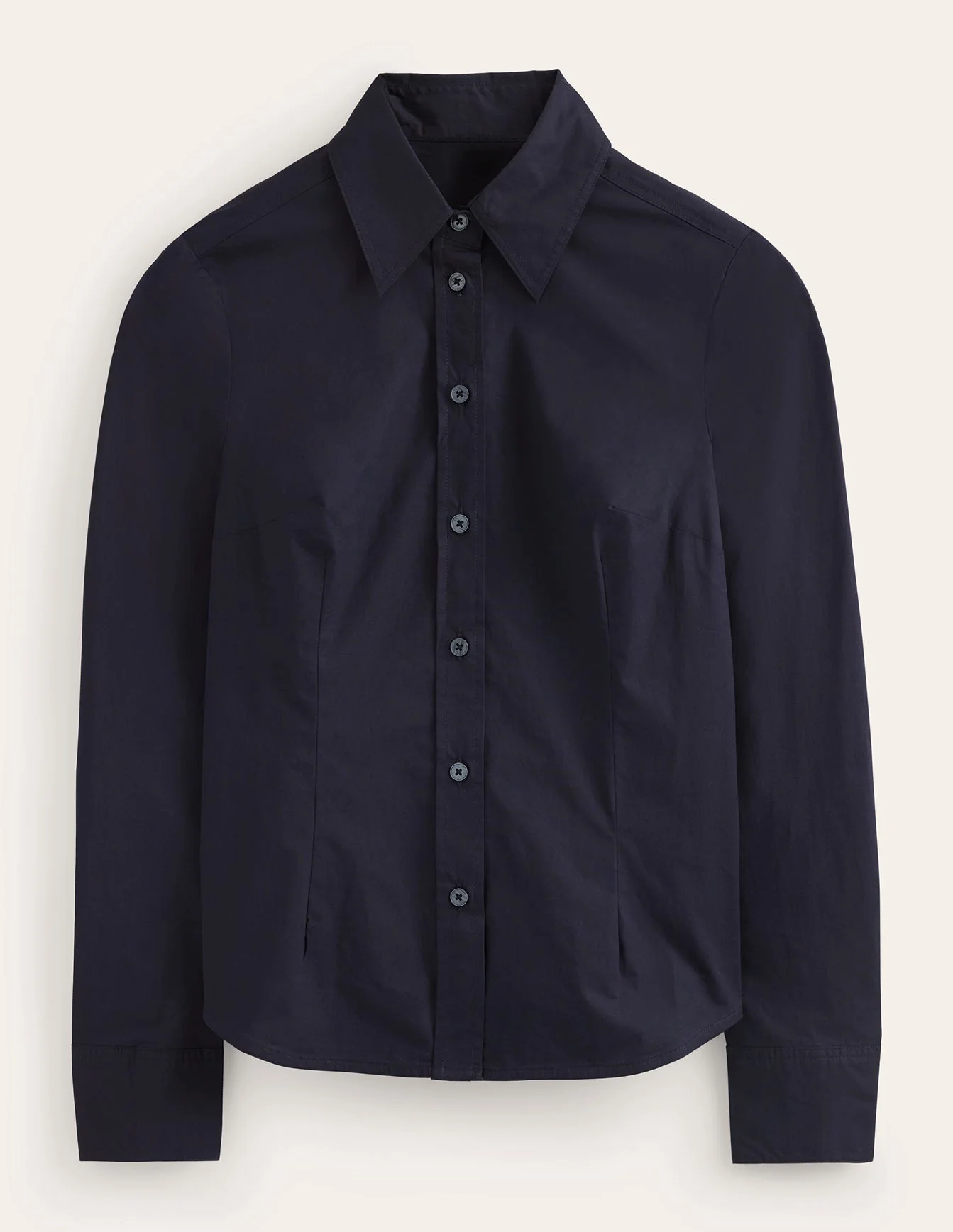 Saskia Stretch-Baumwollhemd-Aqua Marine Marl - Image 5