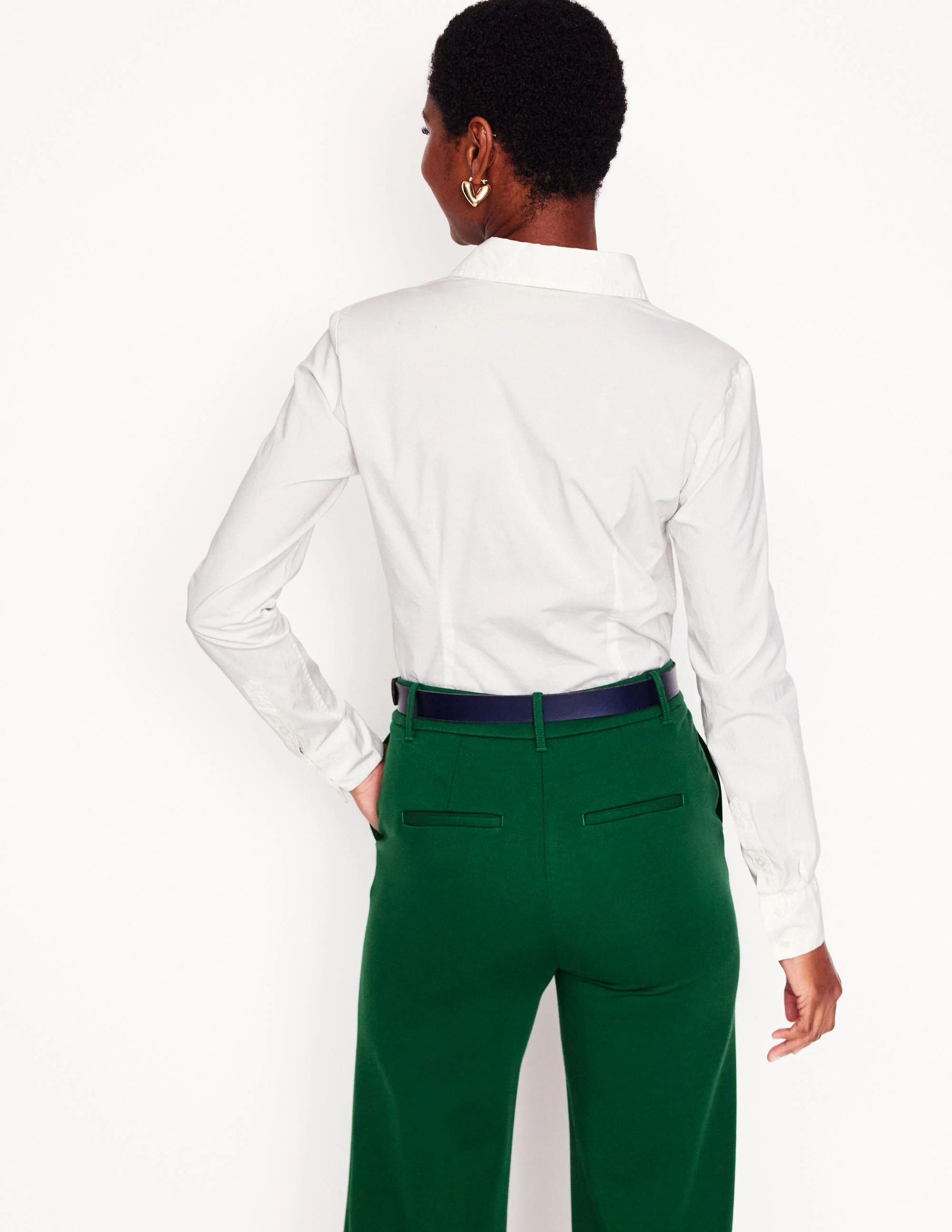 Saskia Stretch-Baumwollhemd-Weiß - Image 3