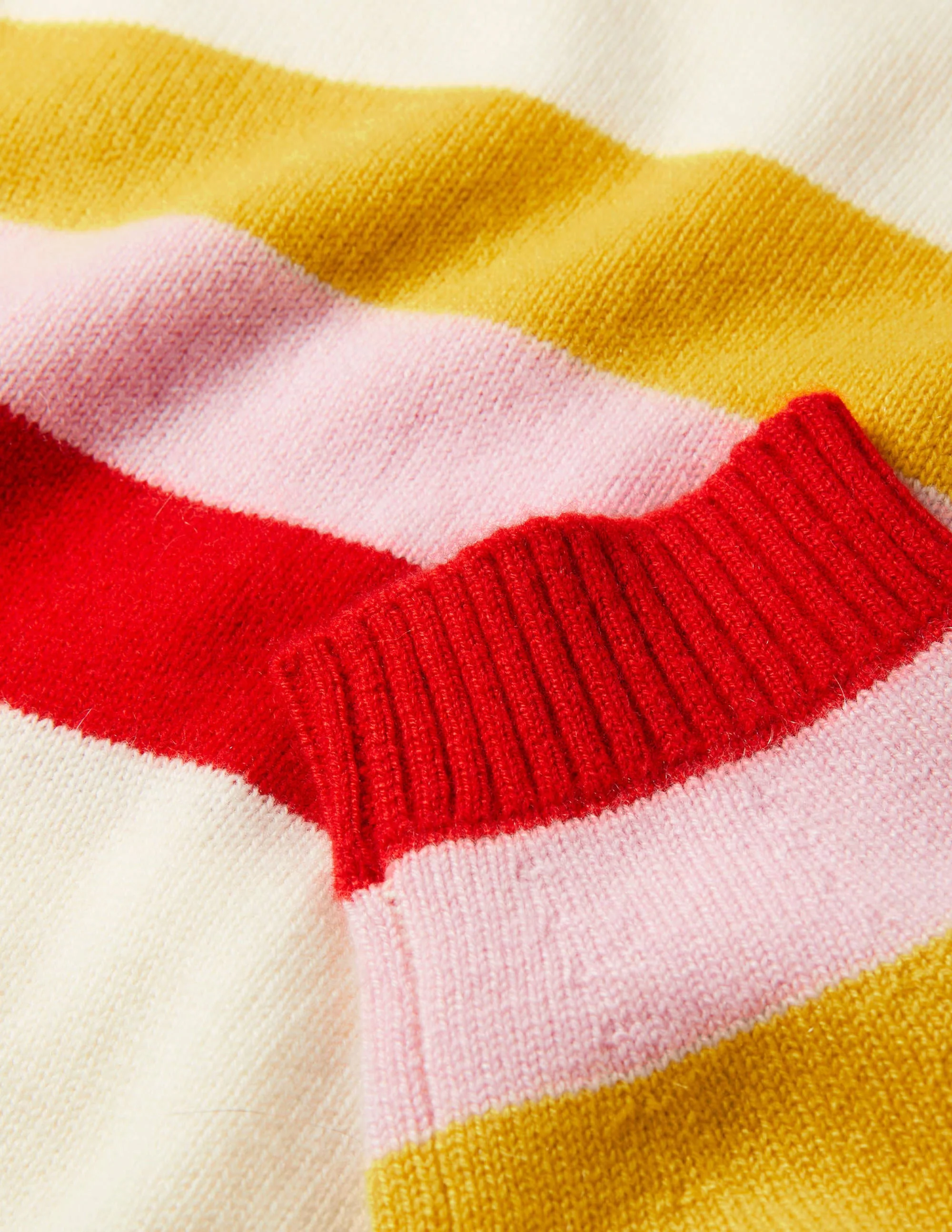 Savannah Kaschmirpullover-Rubinrot/Zitronengelb, Gestreift - Image 6