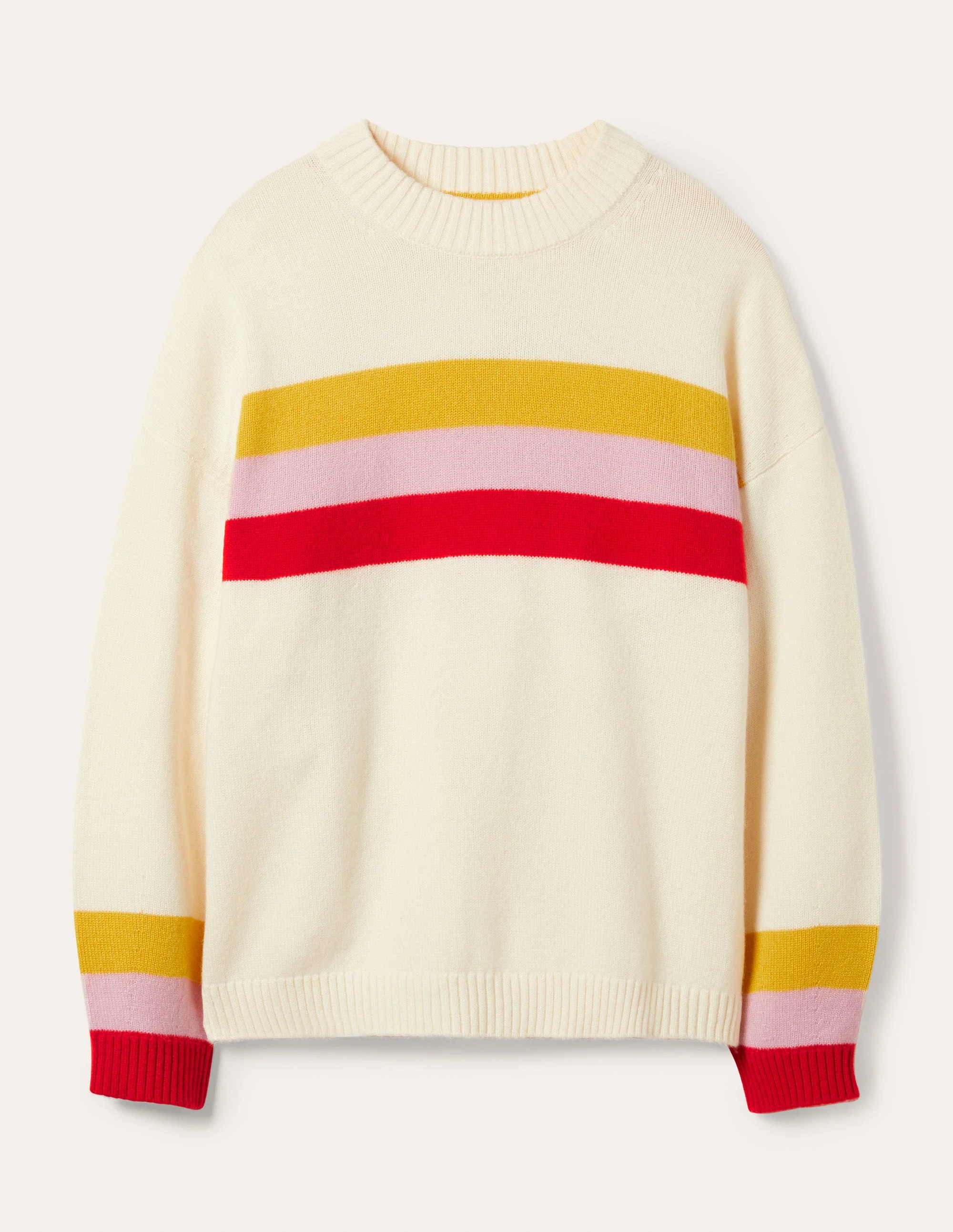 Savannah Kaschmirpullover-Rubinrot/Zitronengelb, Gestreift - Image 7