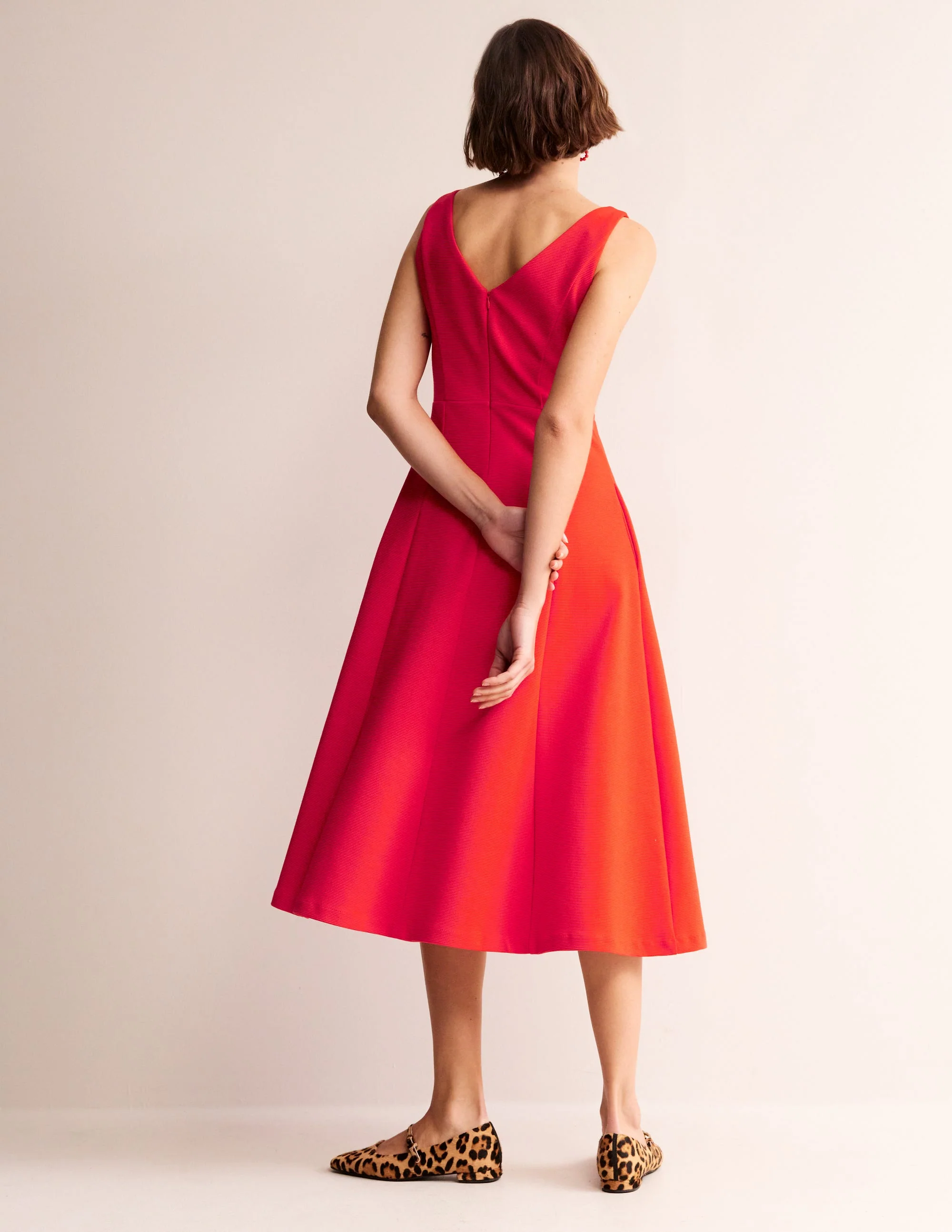 Scarlet Ottoman-Kleid aus Pontestoff-Flammenrot - Image 3