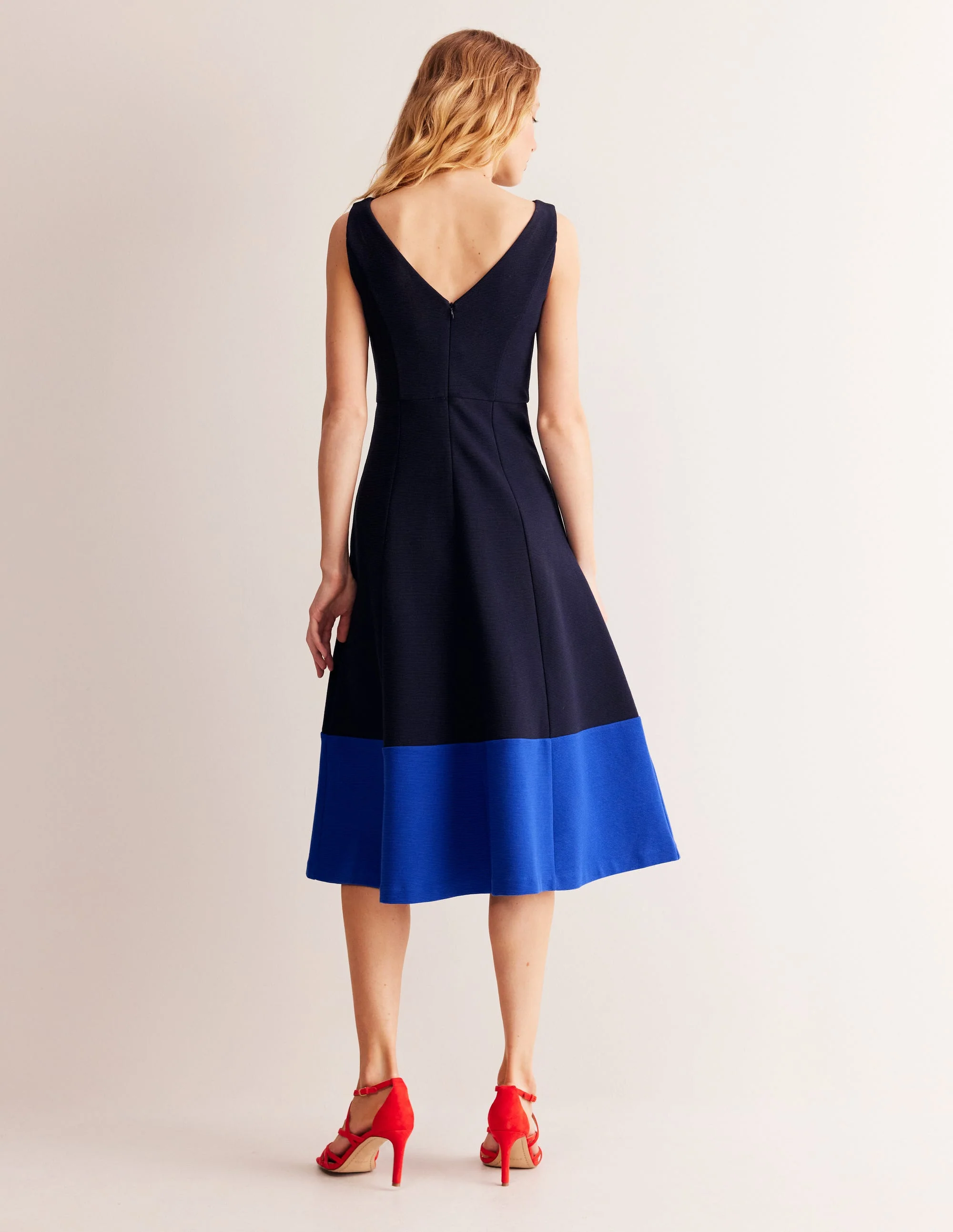 Scarlet Ottoman-Kleid aus Pontestoff-Marineblau und Surf the Web - Image 3