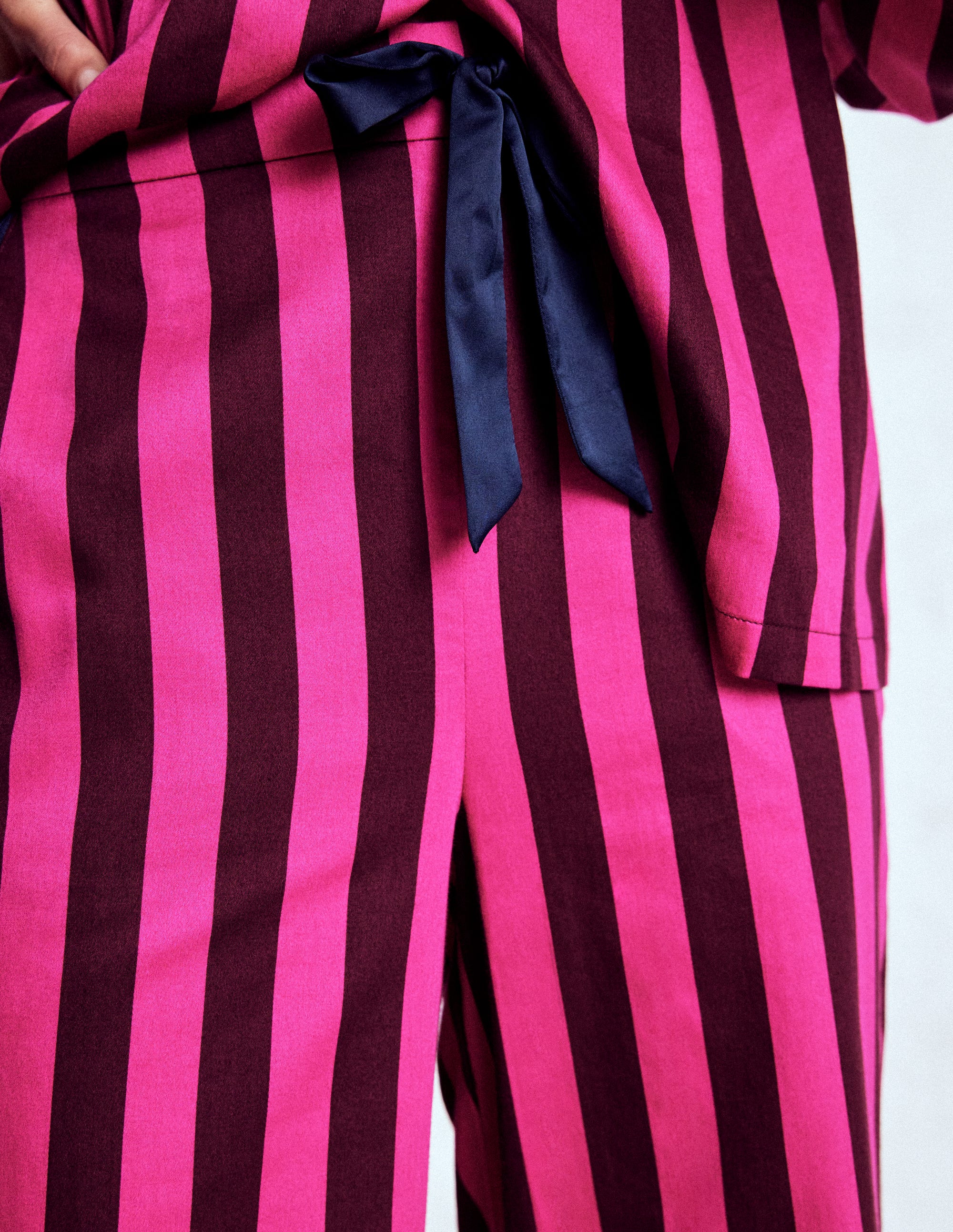 Schlafanzughose aus Baumwolle-Rosa mit Streifen - Image 3