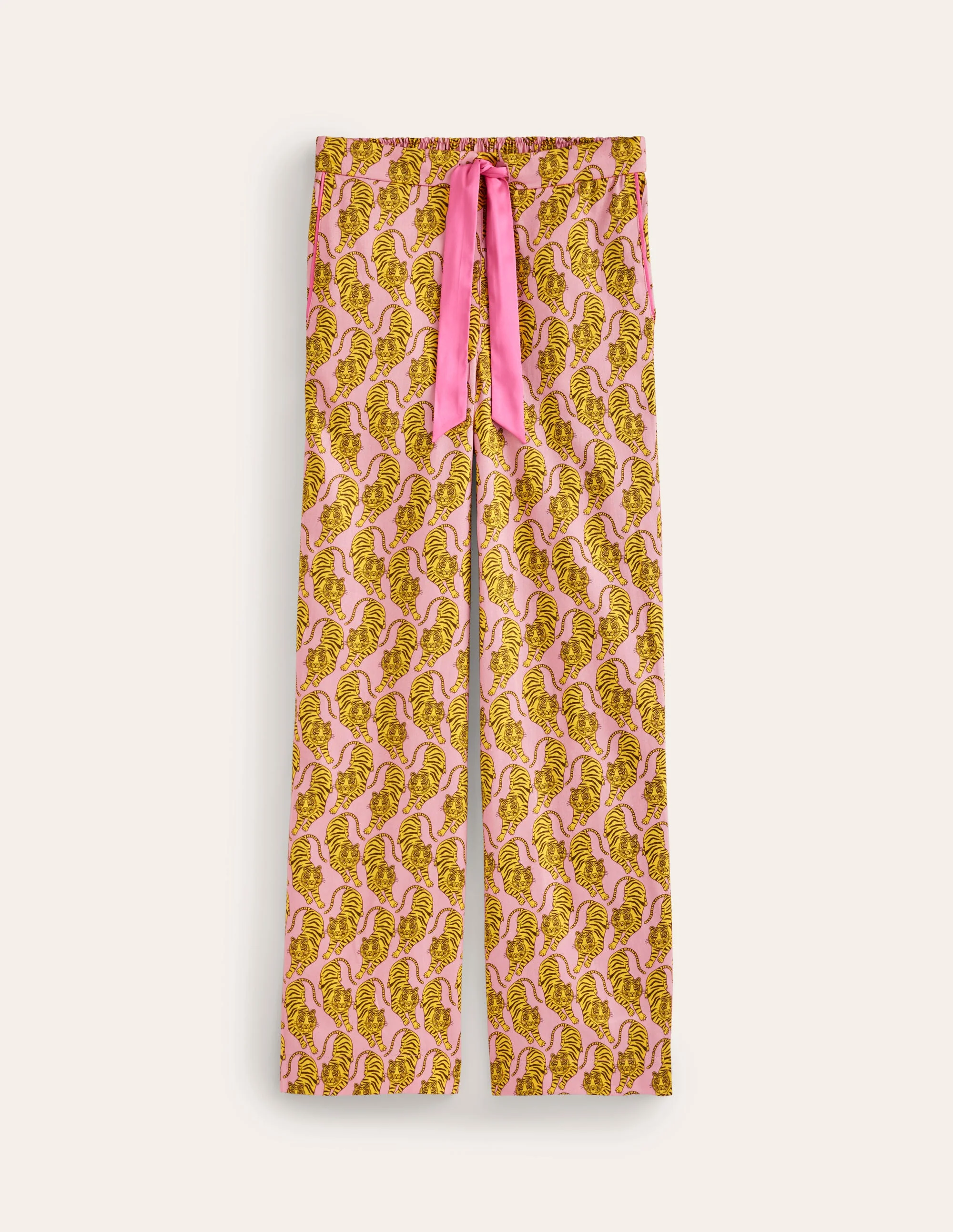Schlafanzughose aus Baumwollsatin-Rosetta-Pink und Amazonasgrün - Image 5
