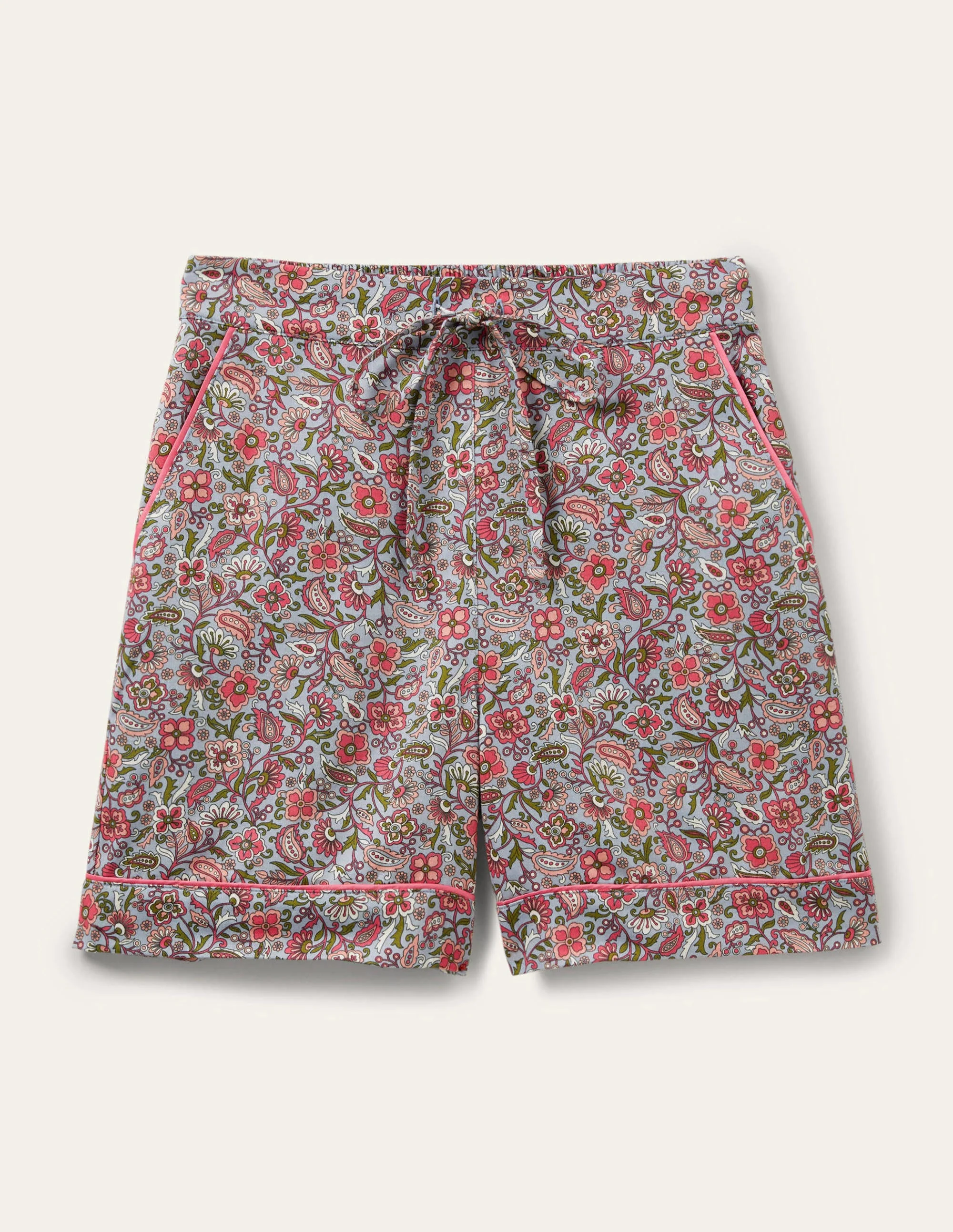Schlafanzugshorts aus Baumwolle-Blau/Naturweiß, Orientalisches Paradies - Image 5