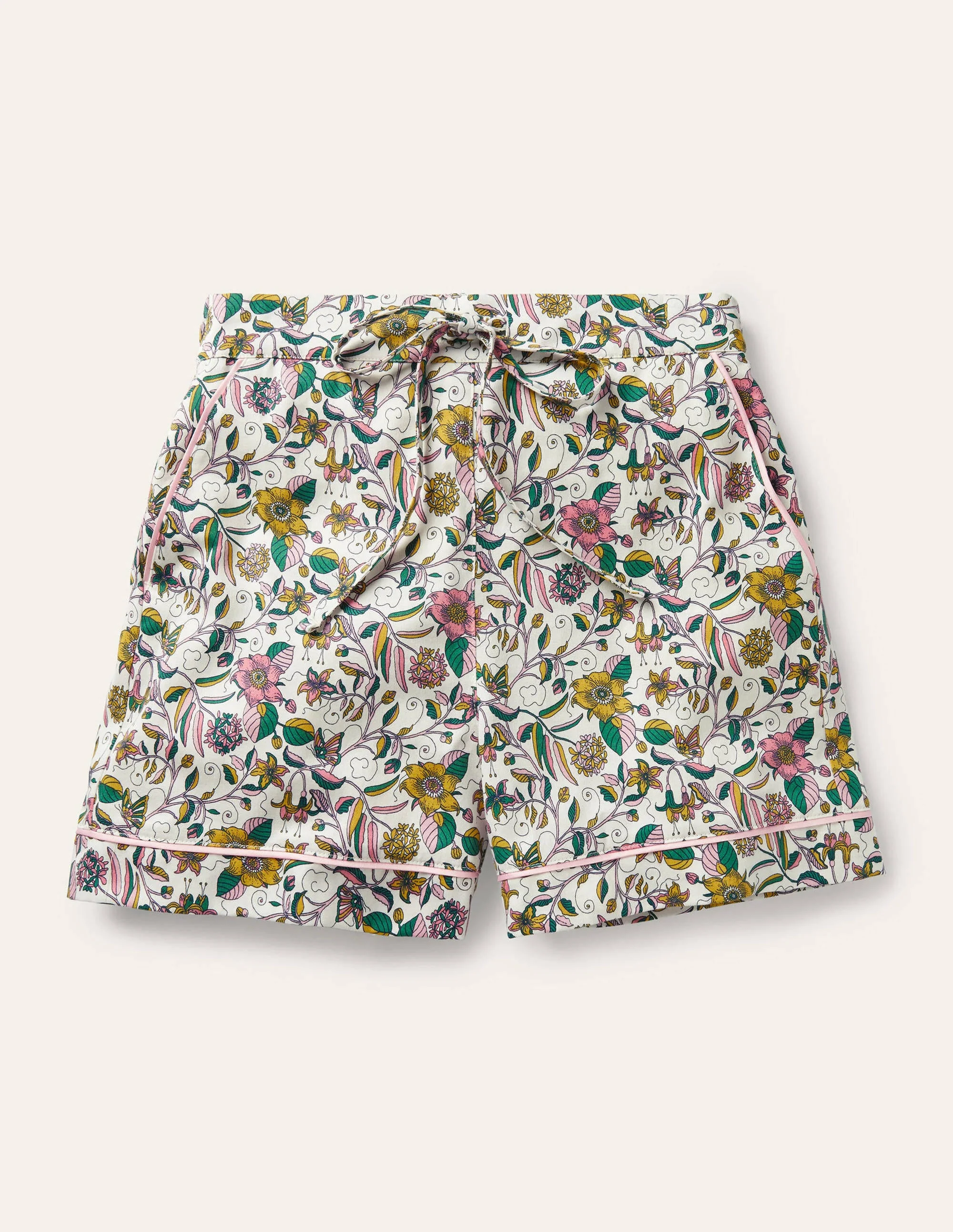 Schlafanzugshorts aus Baumwolle-Naturweiß, Schöner Garten - Image 5