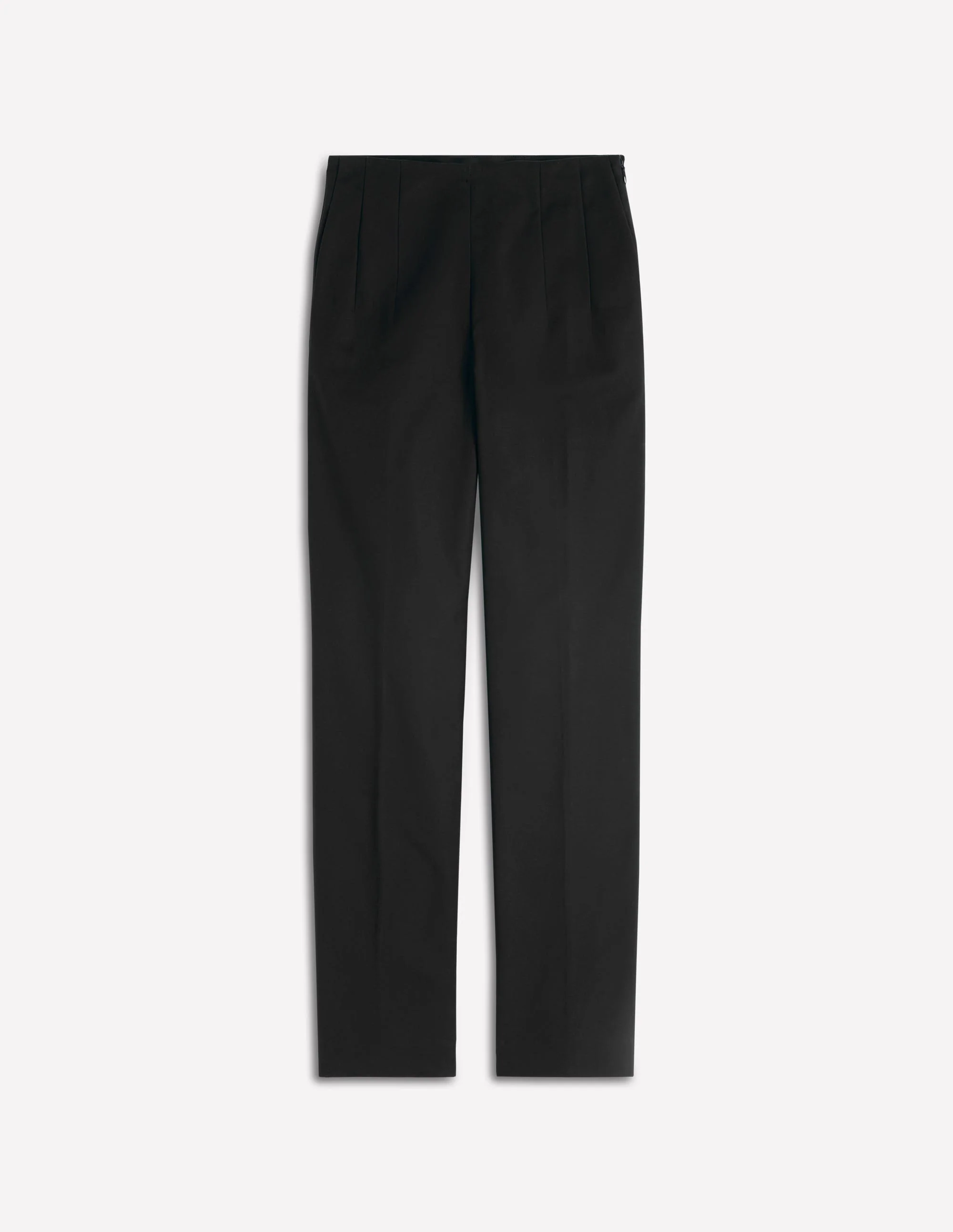 Schmal geschnittene Baumwollhose-Schwarz - Image 6