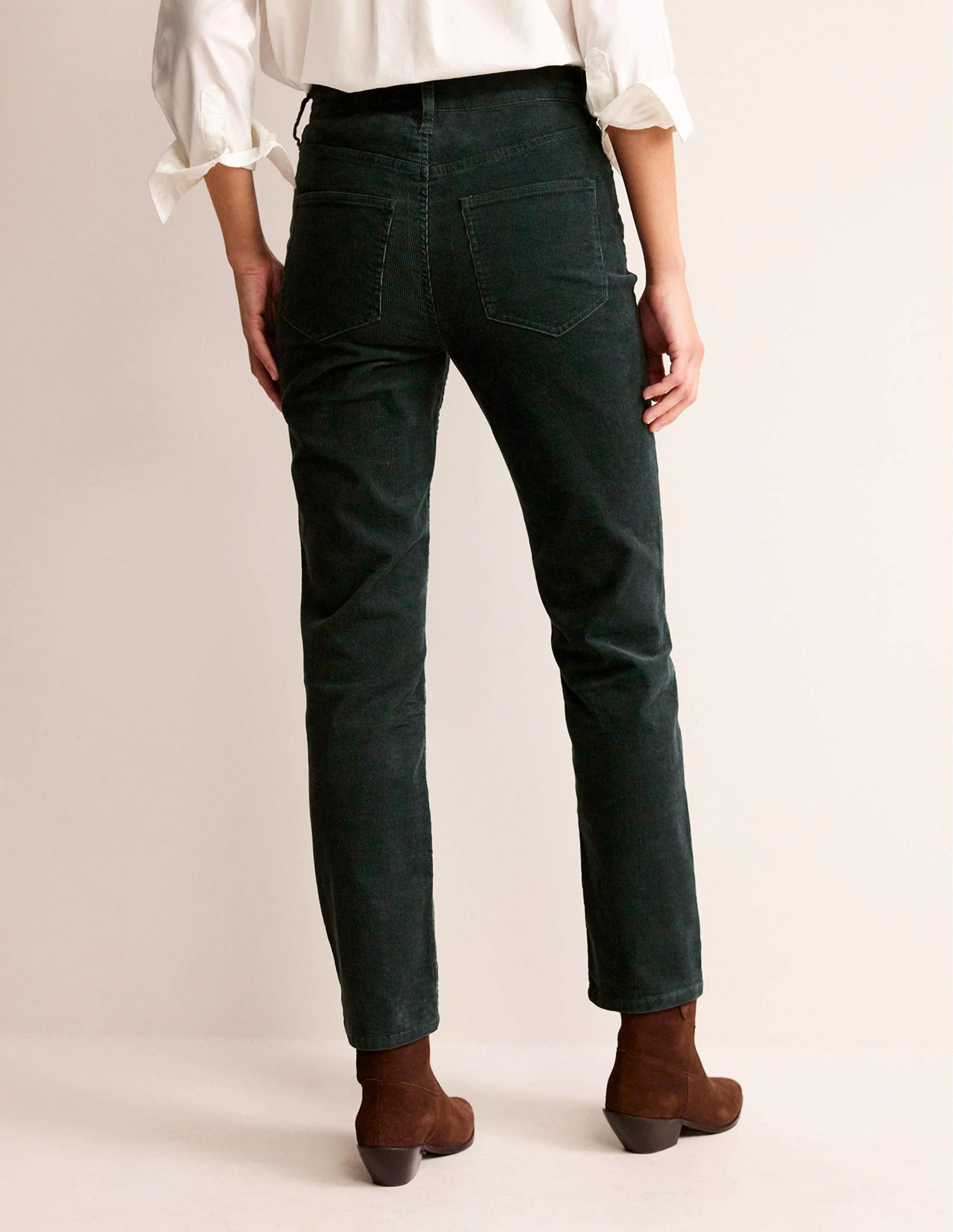 Schmal geschnittene Cord-Jeans mit 5 Taschen-Chatsworth-Grün - Image 3