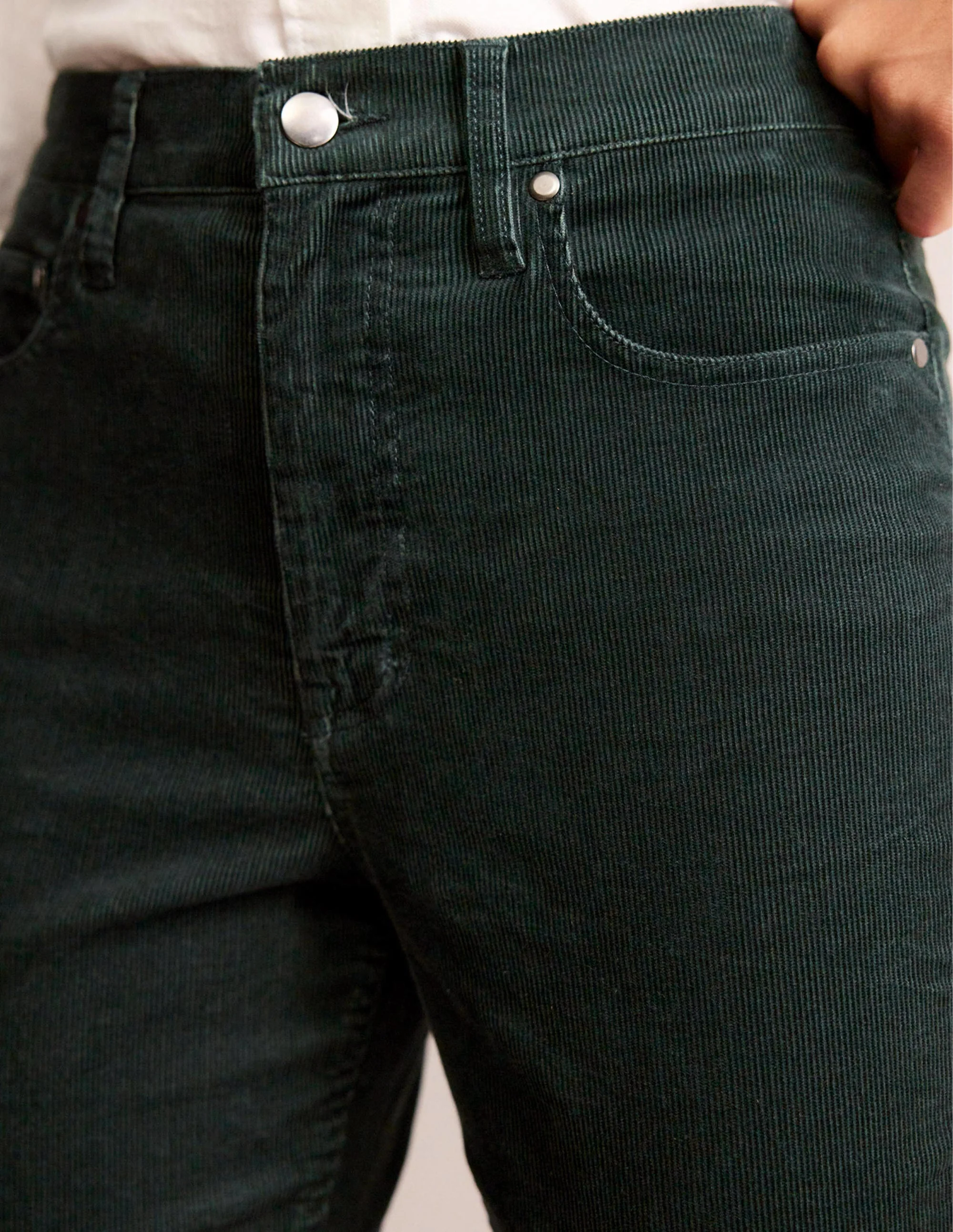 Schmal geschnittene Cord-Jeans mit 5 Taschen-Chatsworth-Grün - Image 5