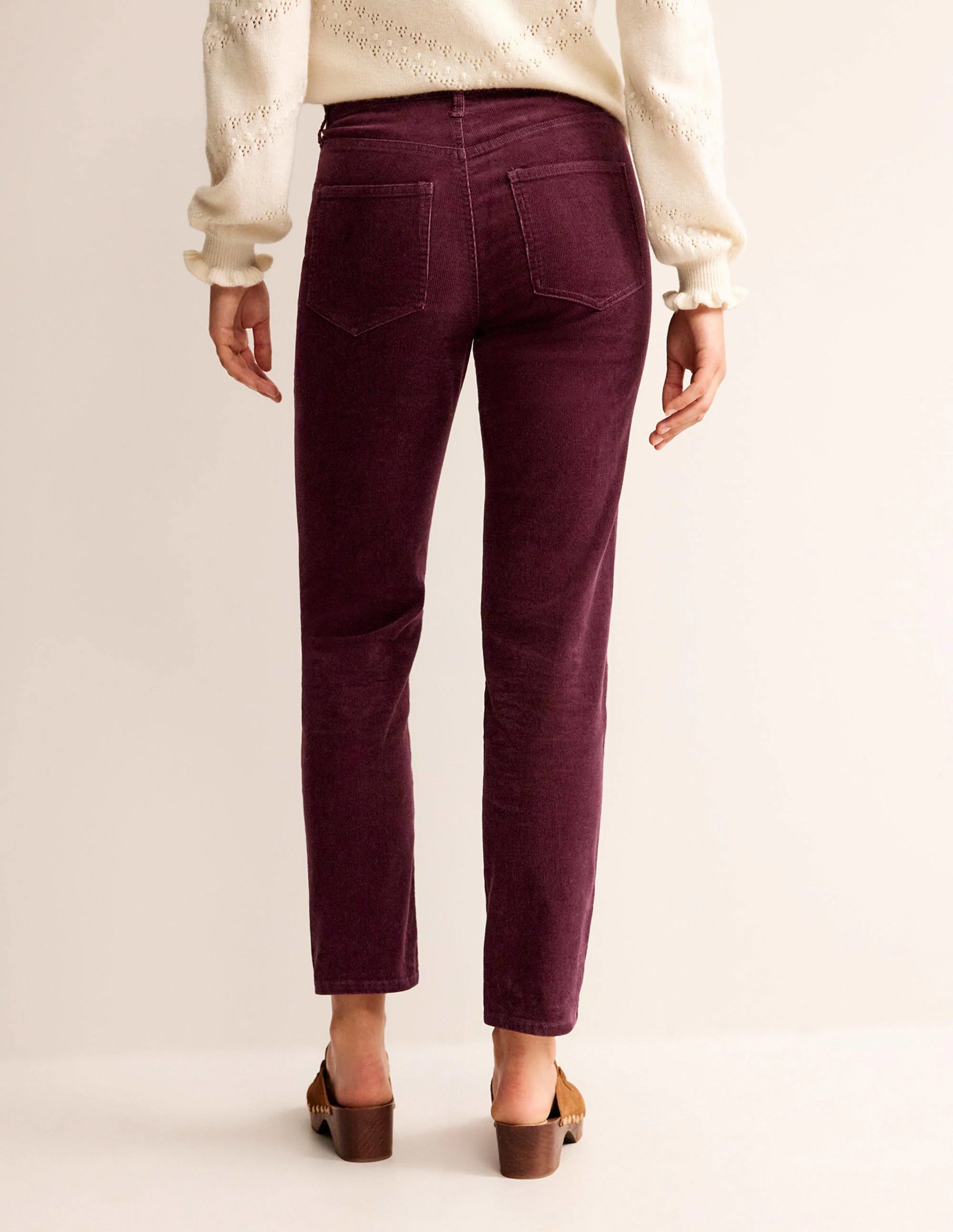Schmal geschnittene Cord-Jeans mit 5 Taschen-Dunkles Burgunderrot - Image 3