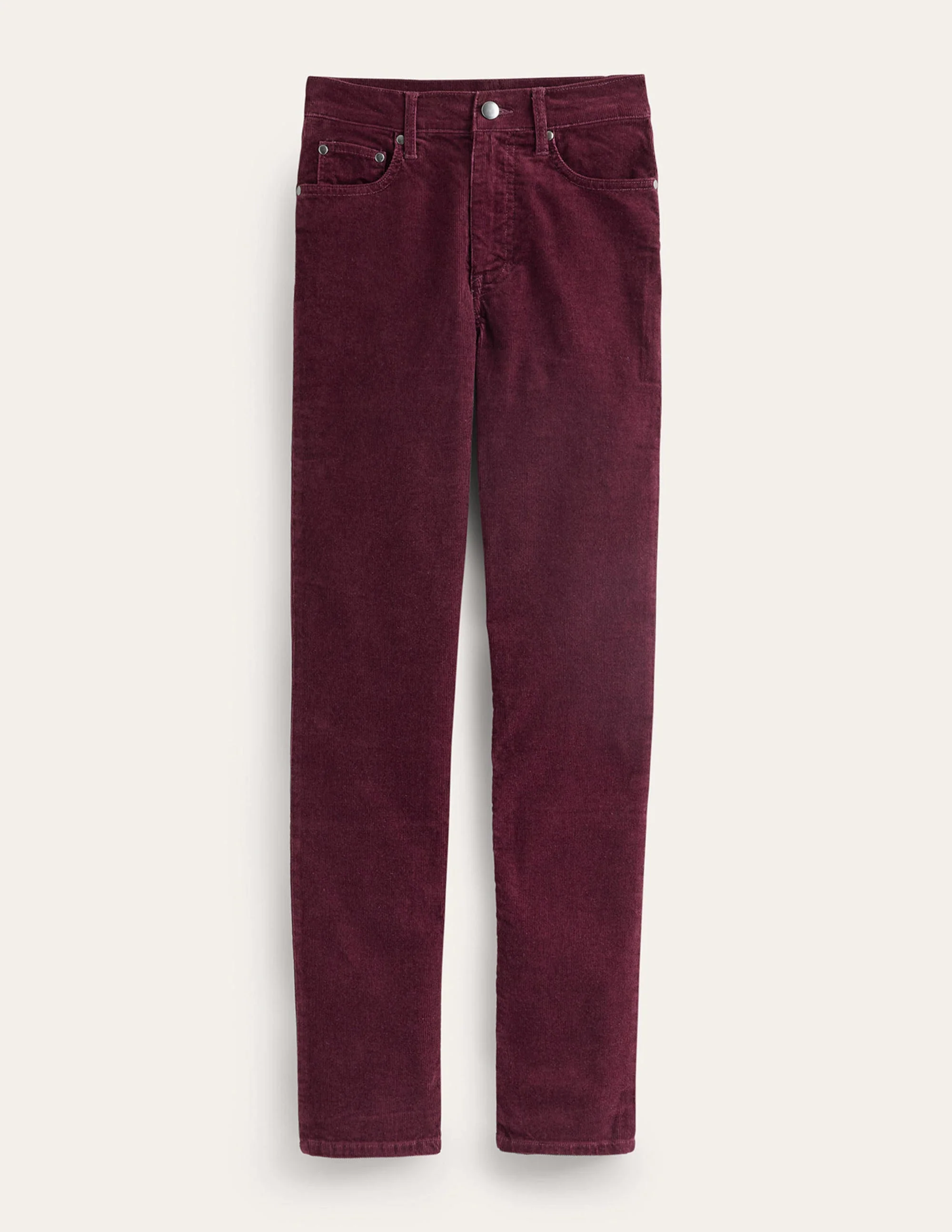 Schmal geschnittene Cord-Jeans mit 5 Taschen-Dunkles Burgunderrot - Image 7