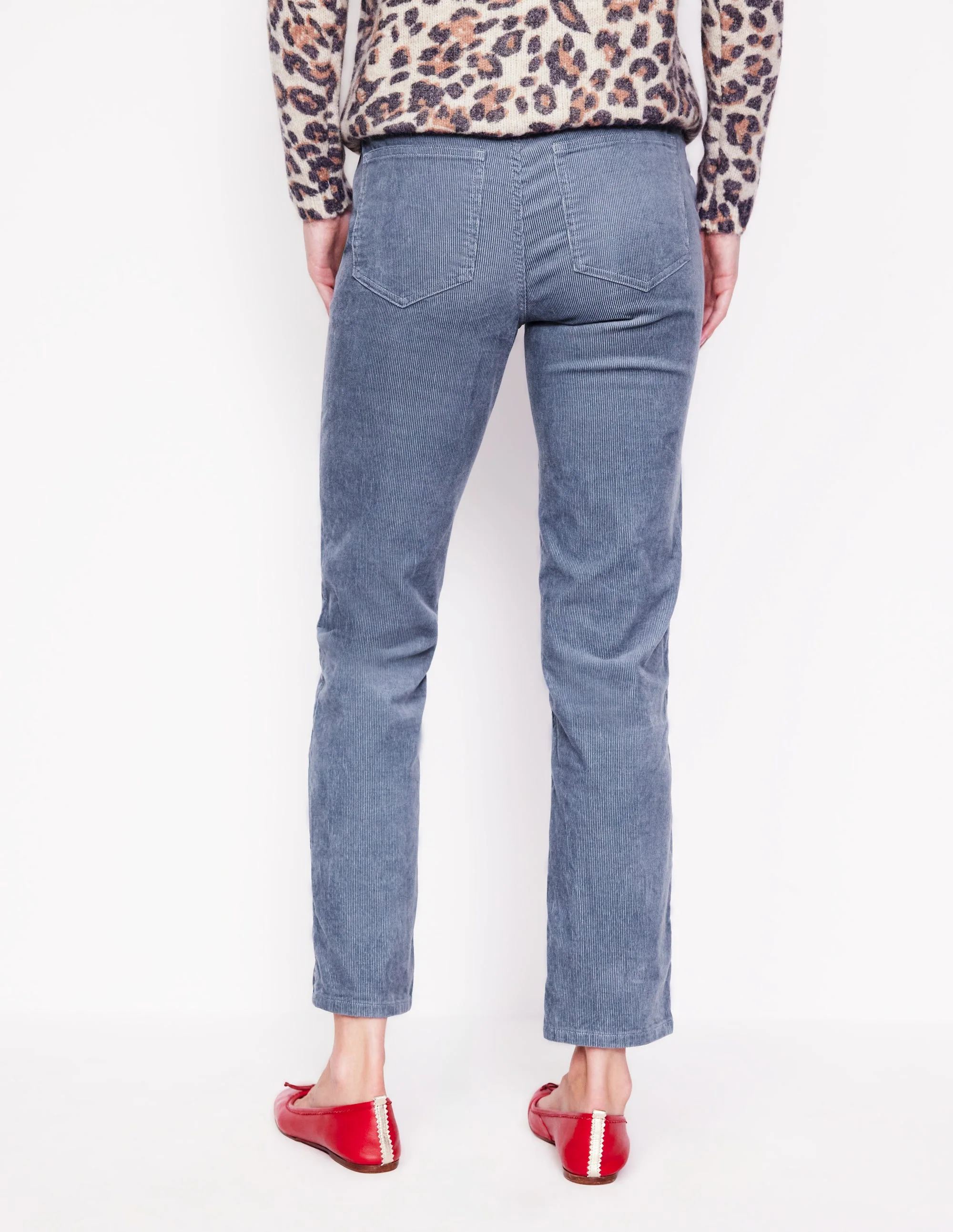 Schmal geschnittene Cord-Jeans mit 5 Taschen-Kieselgrau - Image 3