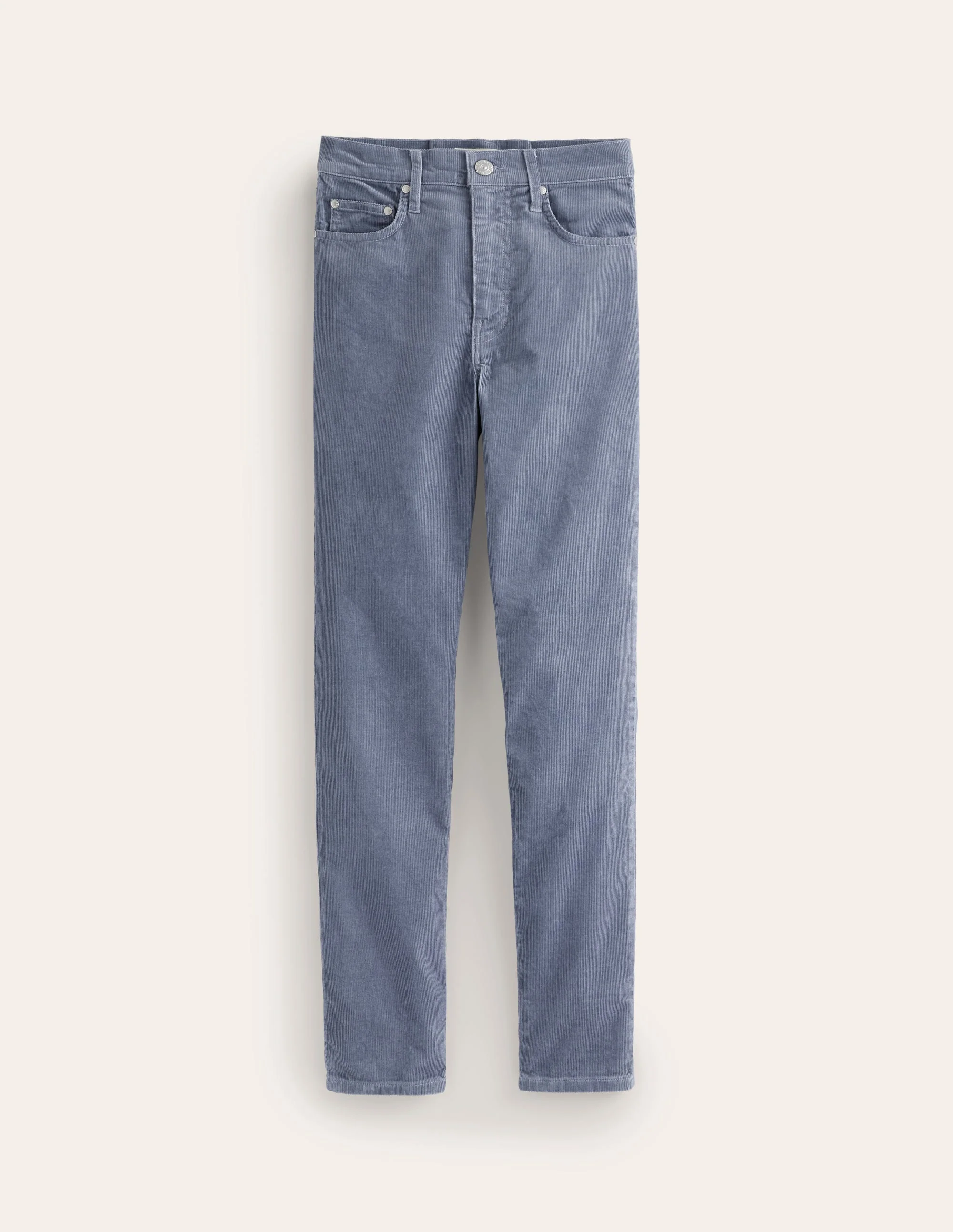 Schmal geschnittene Cord-Jeans mit 5 Taschen-Kieselgrau - Image 5