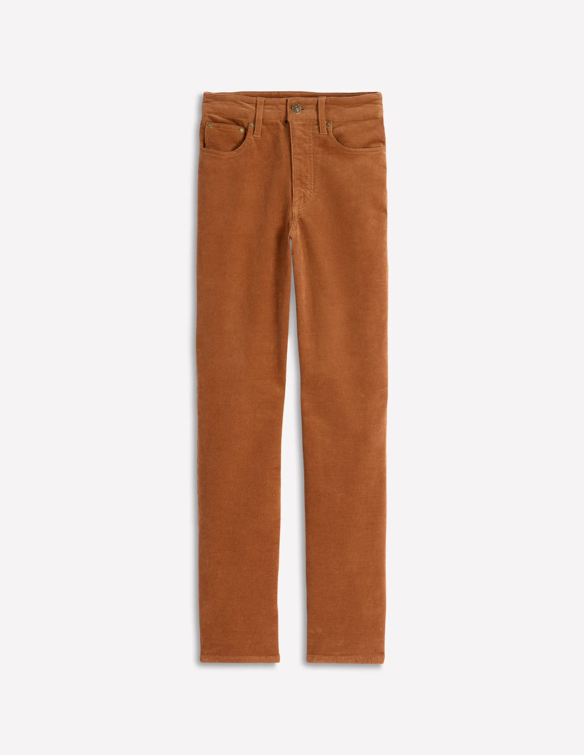 Schmal geschnittene Cord-Jeans mit hohem Bund-Ingwer - Image 6