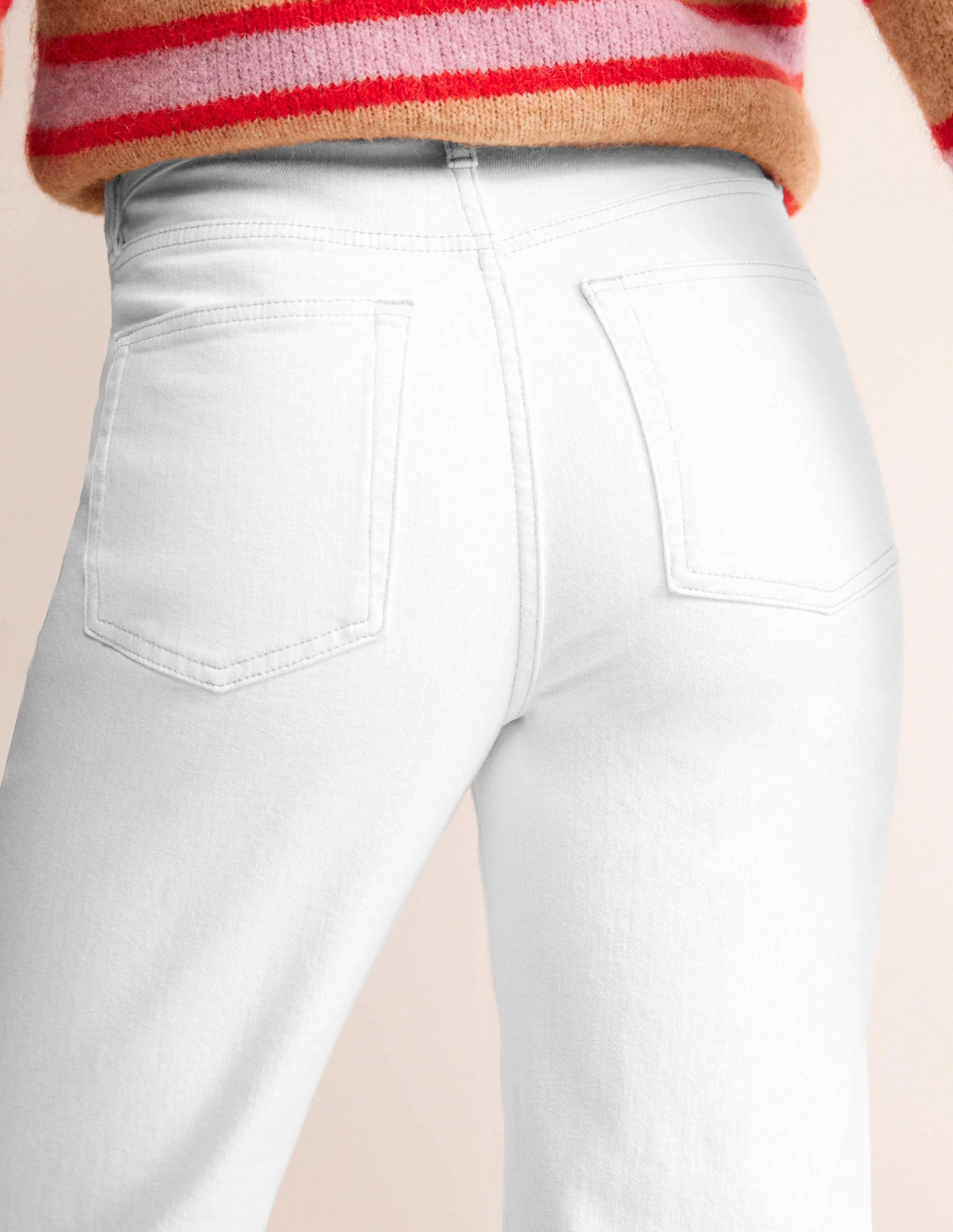 Schmal zulaufende 90er-Jeans mit hoher Taille-Weiß - Image 2