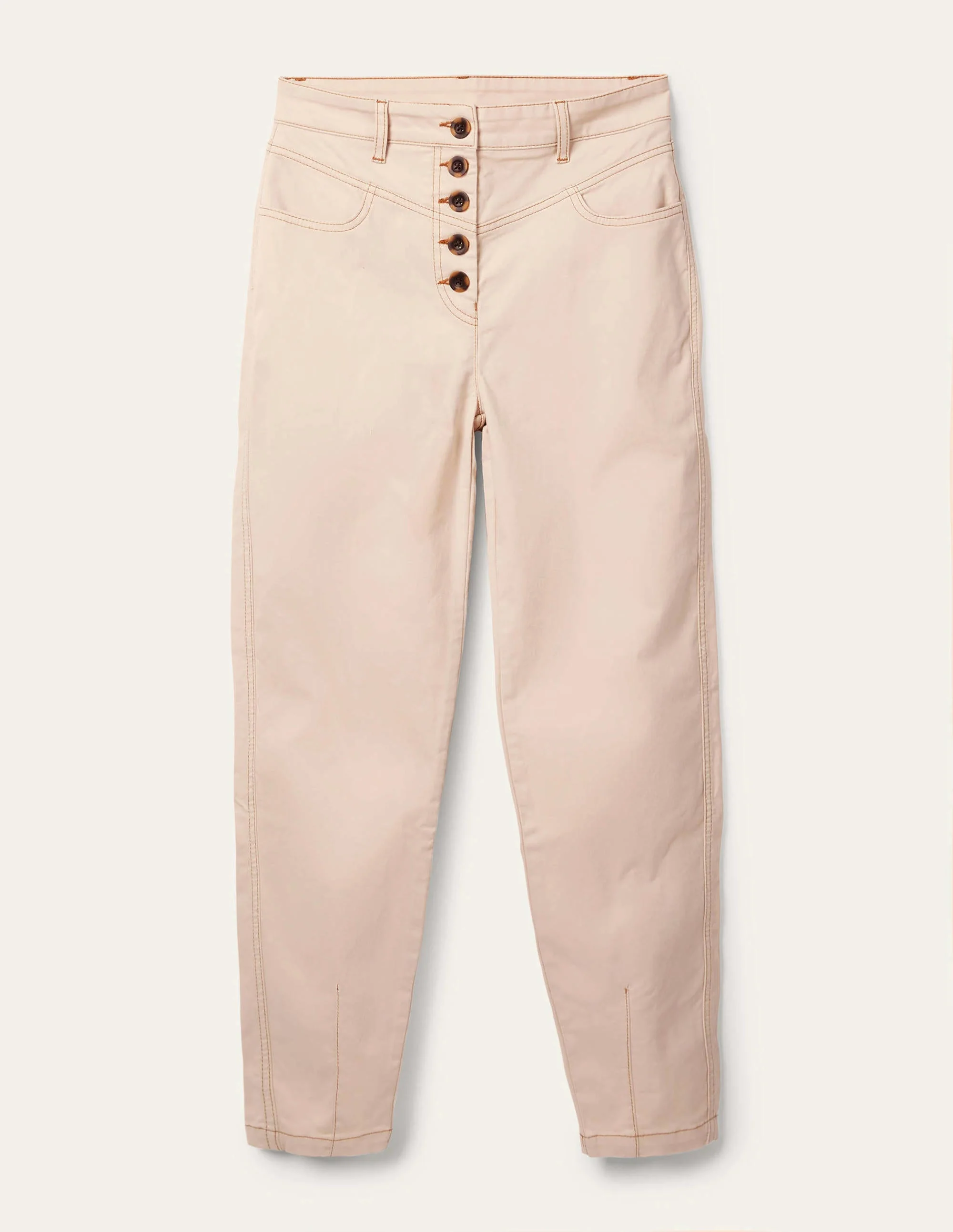 Schmal zulaufende Chinohose-Hafermilch - Image 6