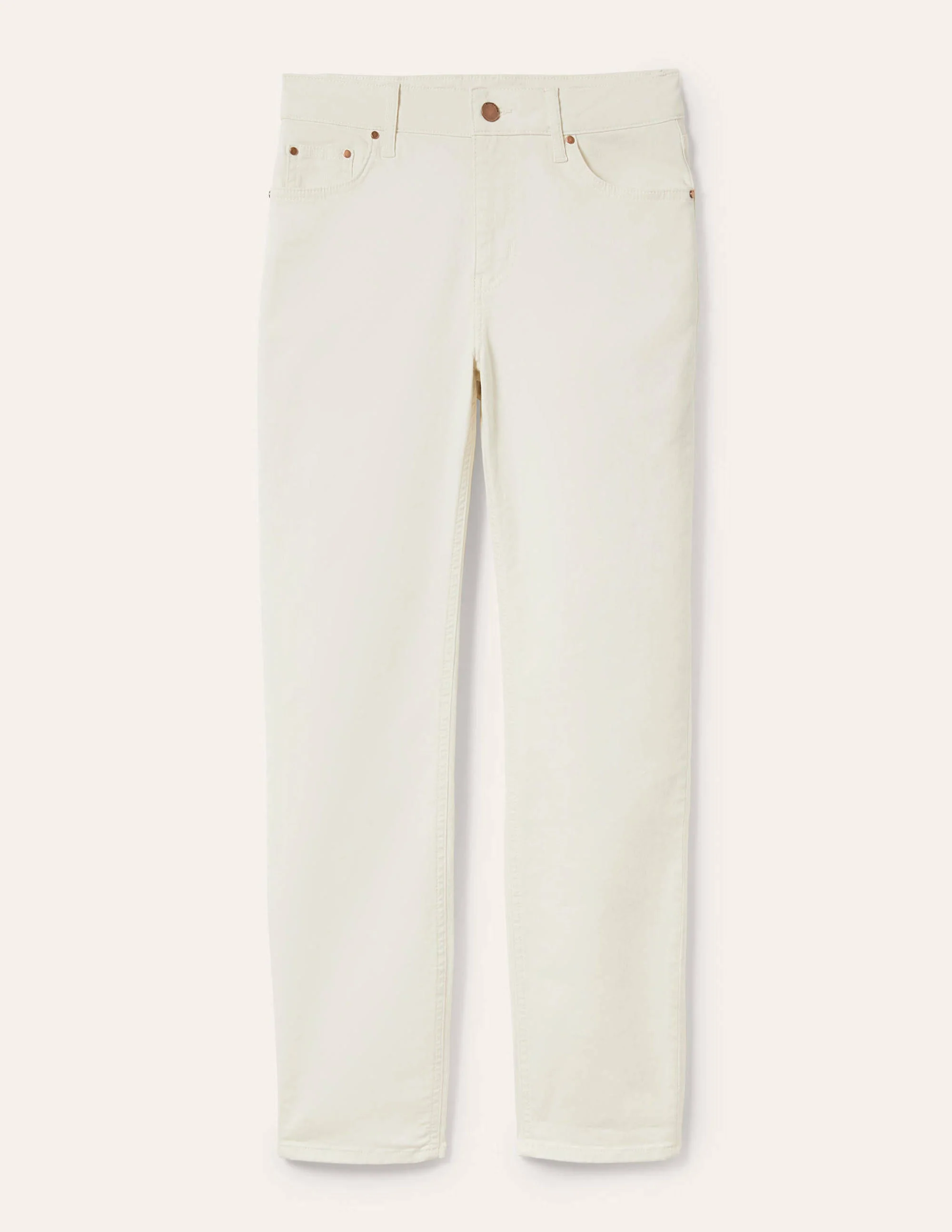 Schmale 7/8-Hose mit geradem Schnitt-Ecru - Image 5