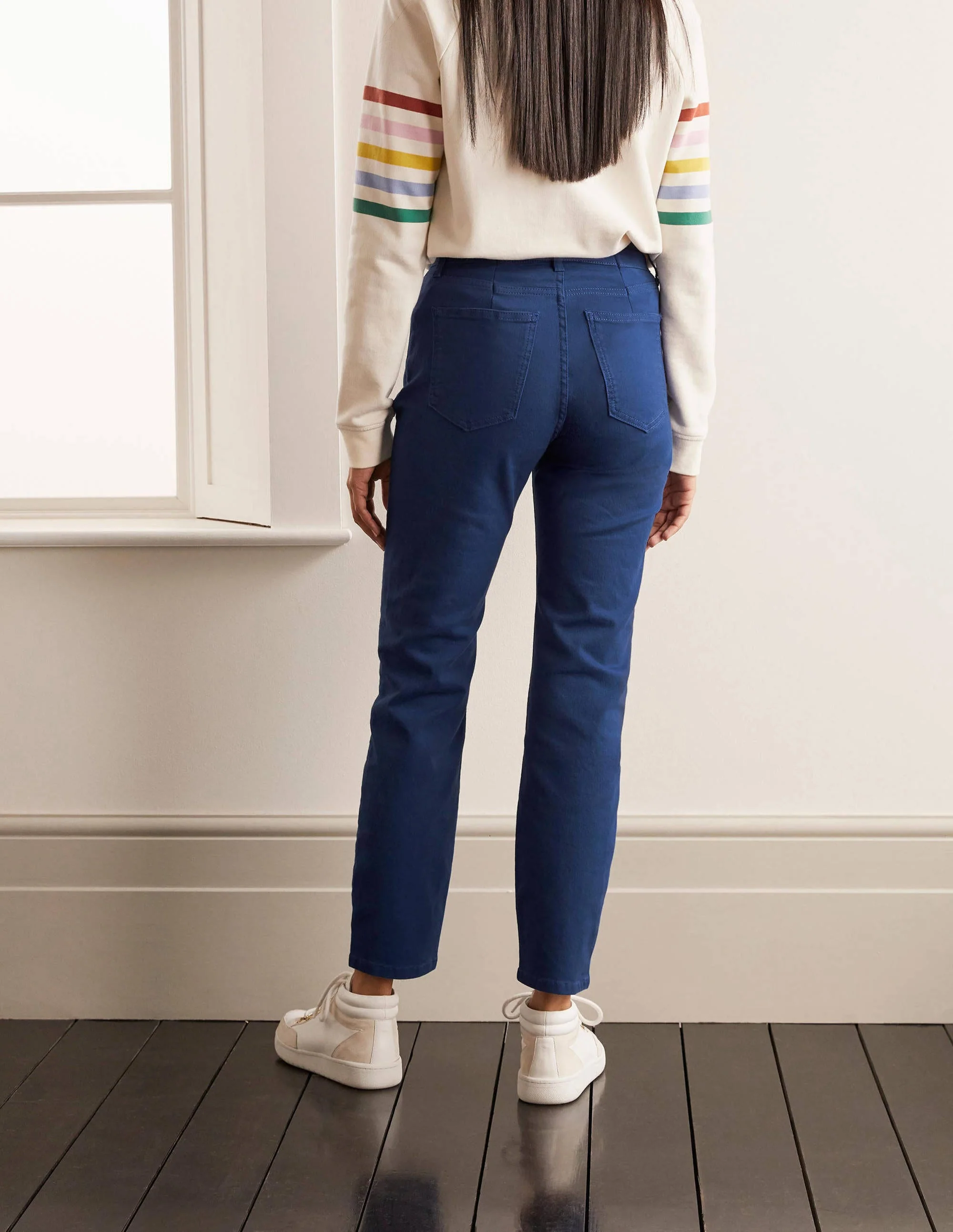 Schmale 7/8-Hose mit geradem Schnitt-Tiefblau - Image 2