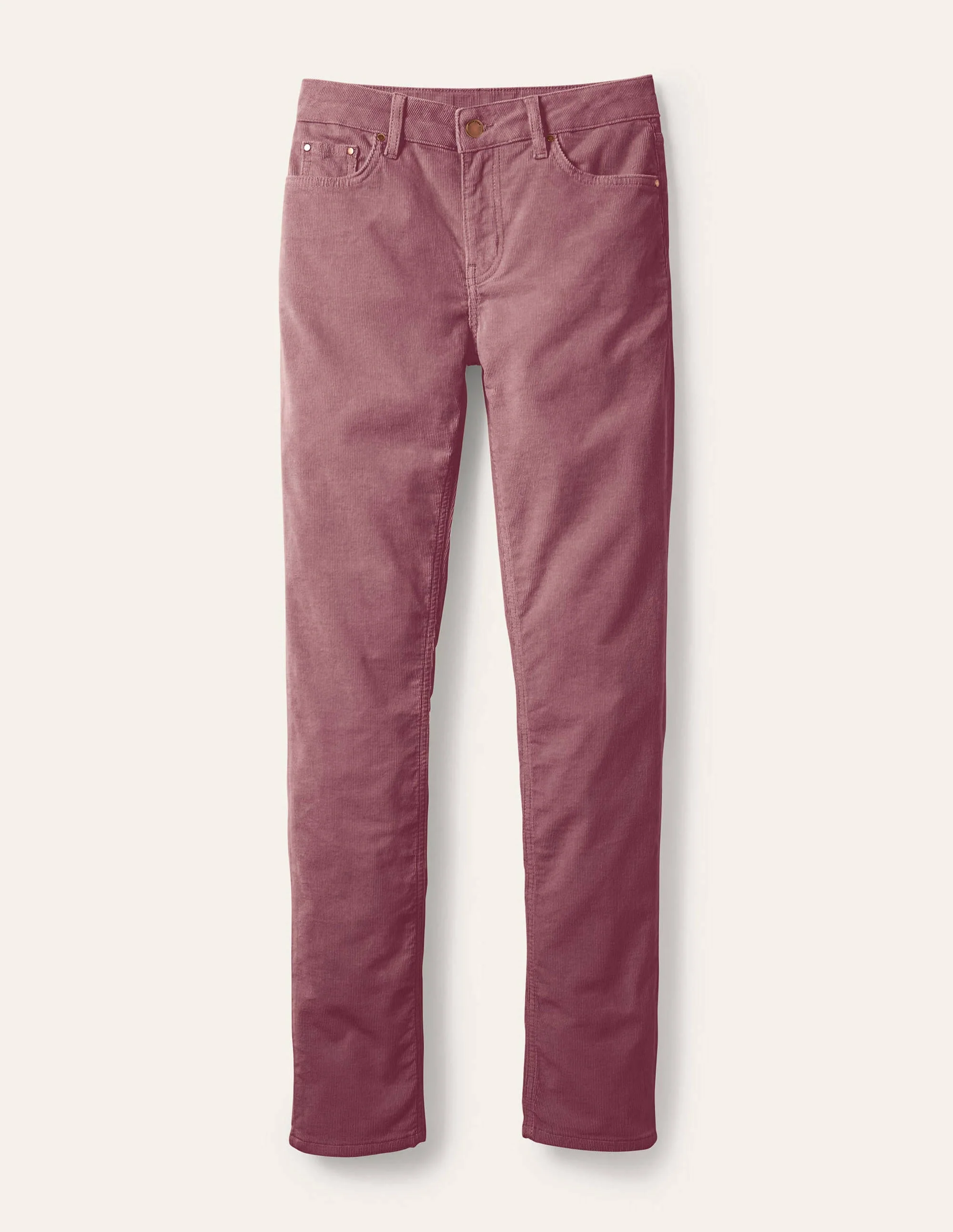 Schmale Cord-Jeans mit geradem Bein-Glühweinrot - Image 8