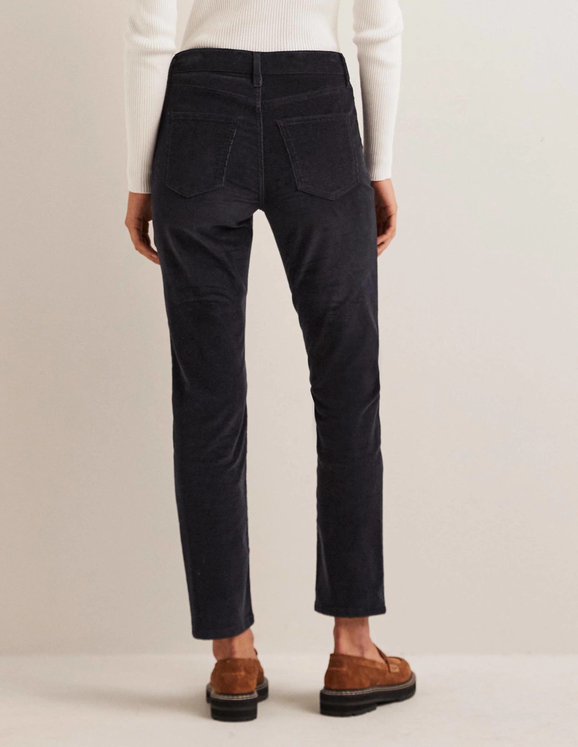 Schmale Cord-Jeans mit geradem Bein-Marineblau - Image 3
