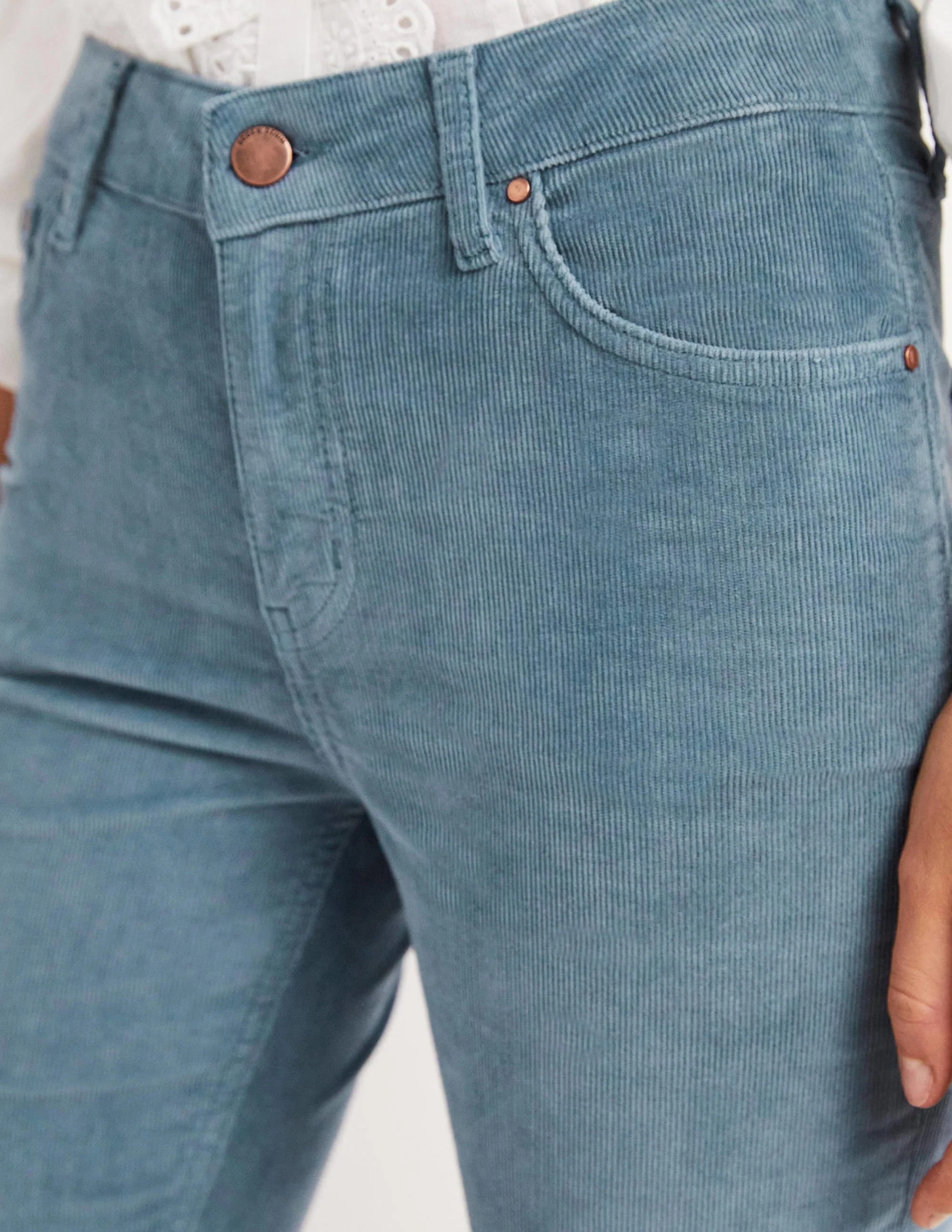 Schmale Cord-Jeans mit geradem Bein-Offiziersblau - Image 2