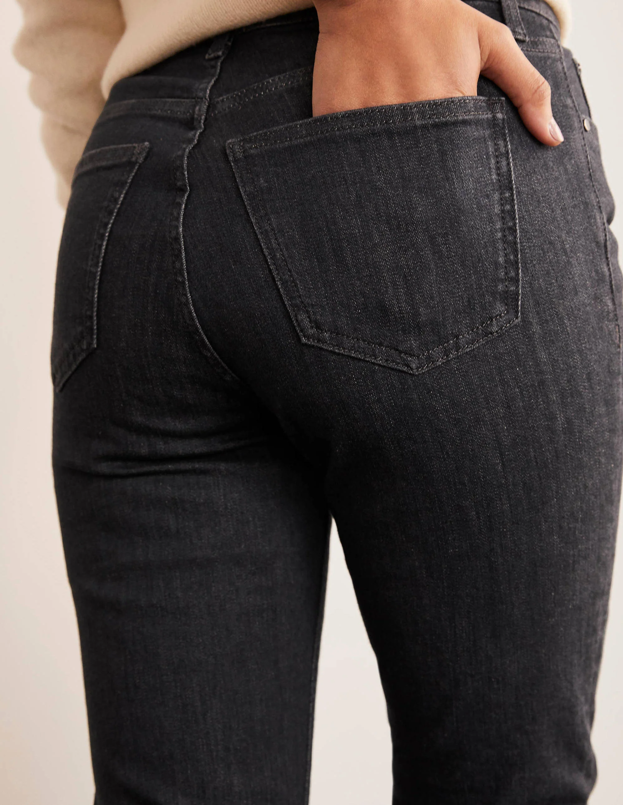 Schmale Jeans mit geradem Bein-Grau - Image 3