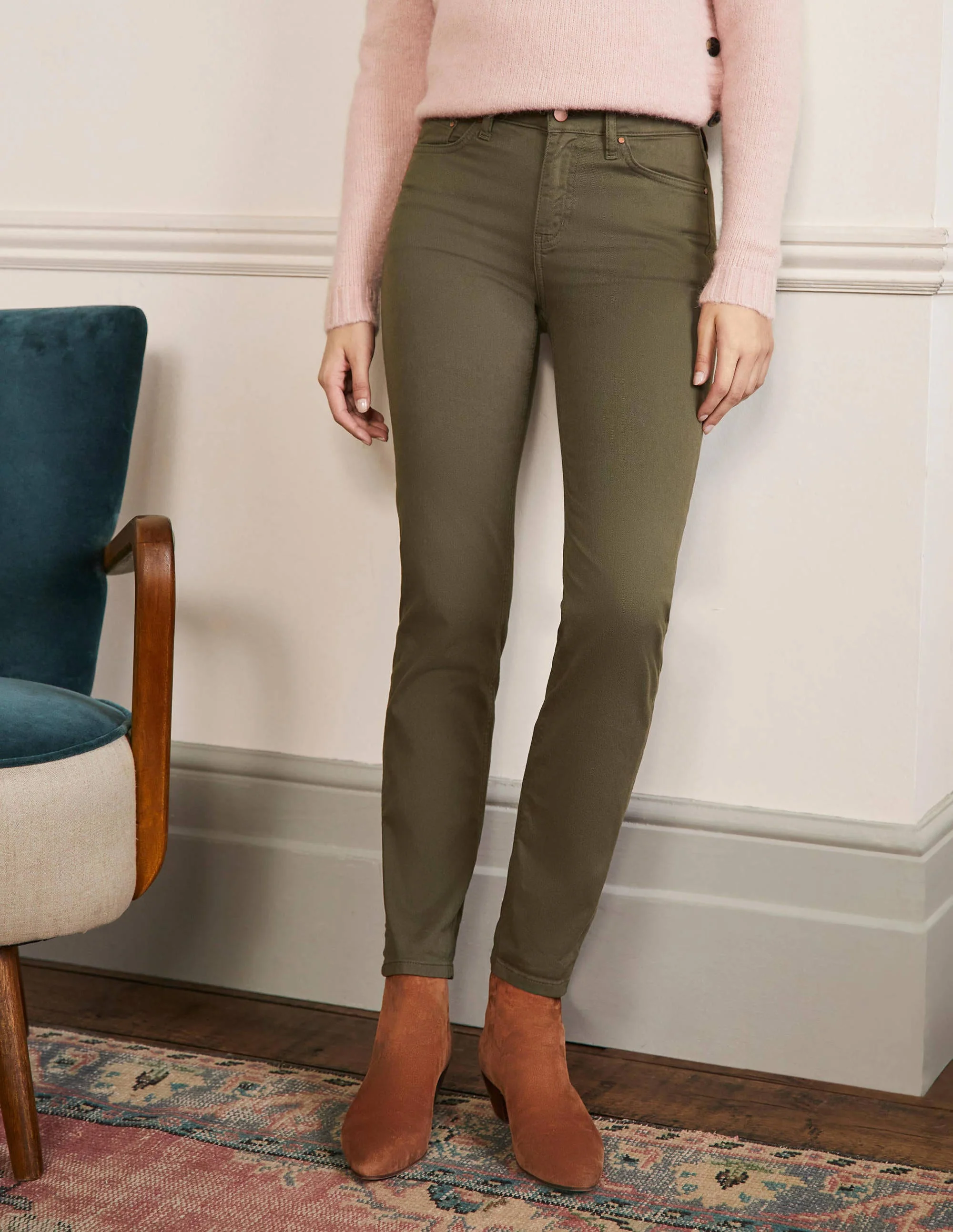 Schmale Jeans mit geradem Bein-Khaki - Image 4